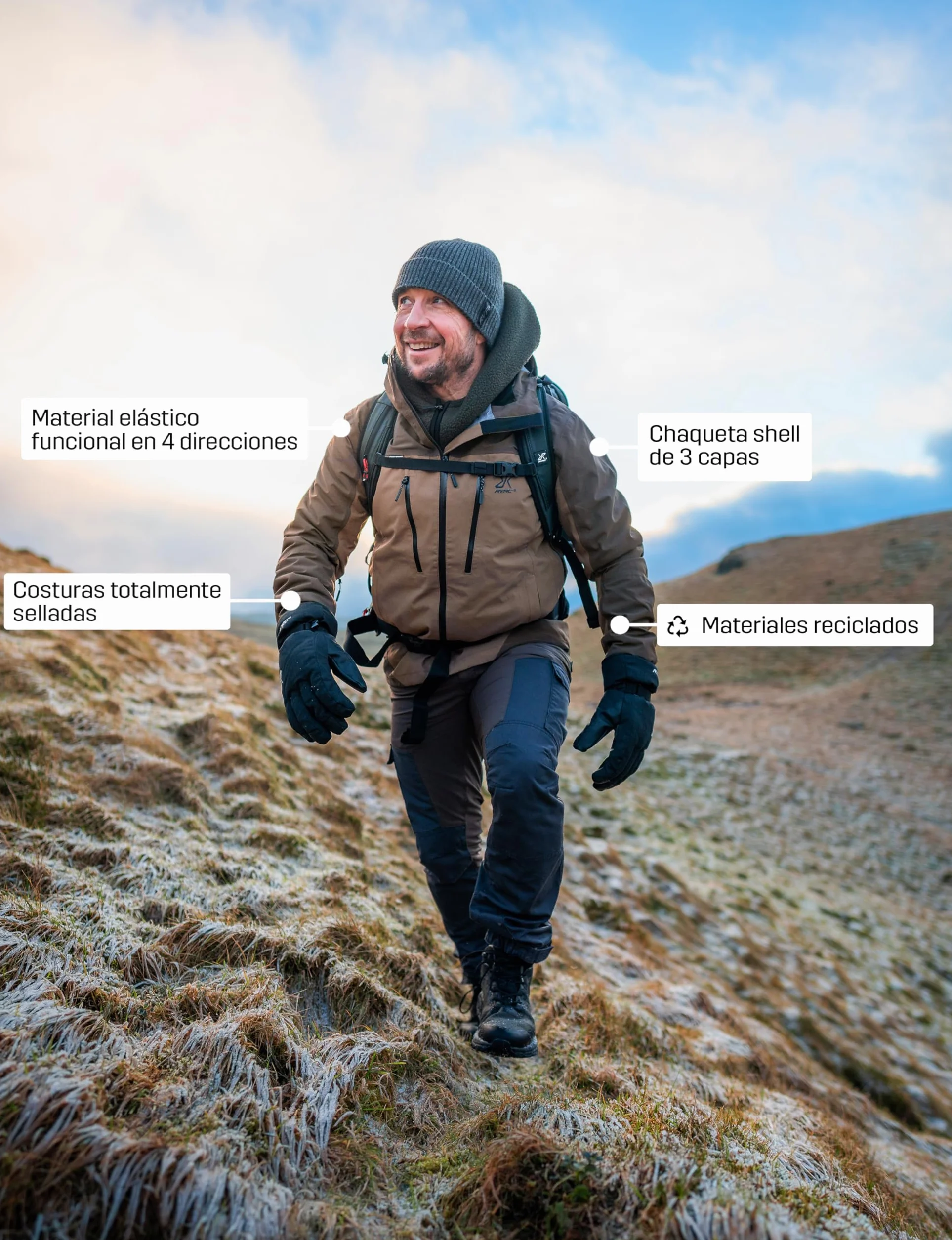 RevolutionRace Silence Proshell 3L Jacket para Hombre, Chaqueta Impermeable