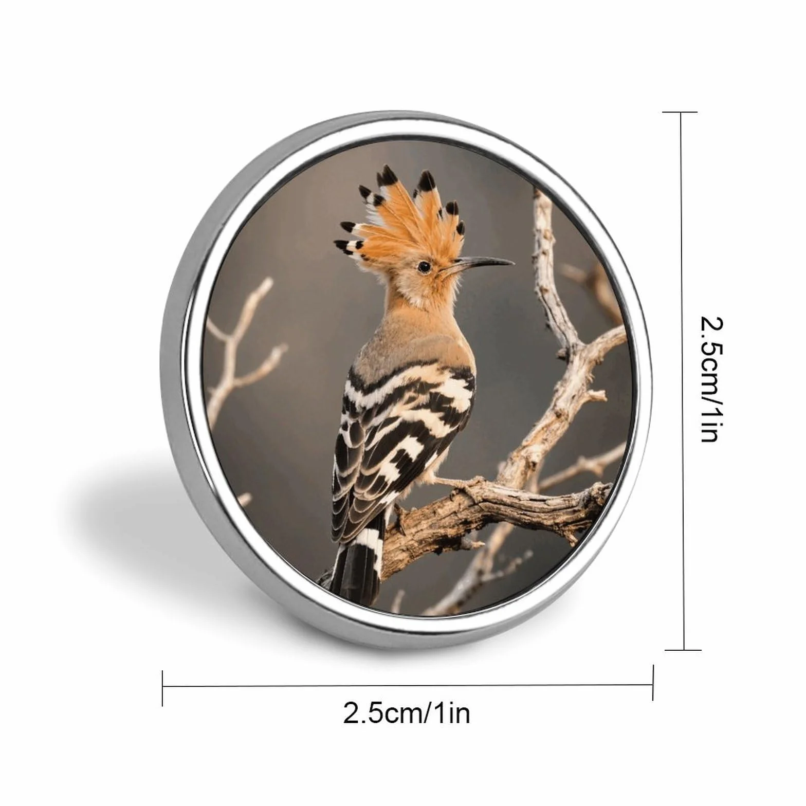 Pines de solapa de abubilla personalizados de 1 pulgada para trajes, broches divertidos para hombres y mujeres, insignias vintage para bolsos, chaquetas, mochilas, sombreros, botones, colección de in