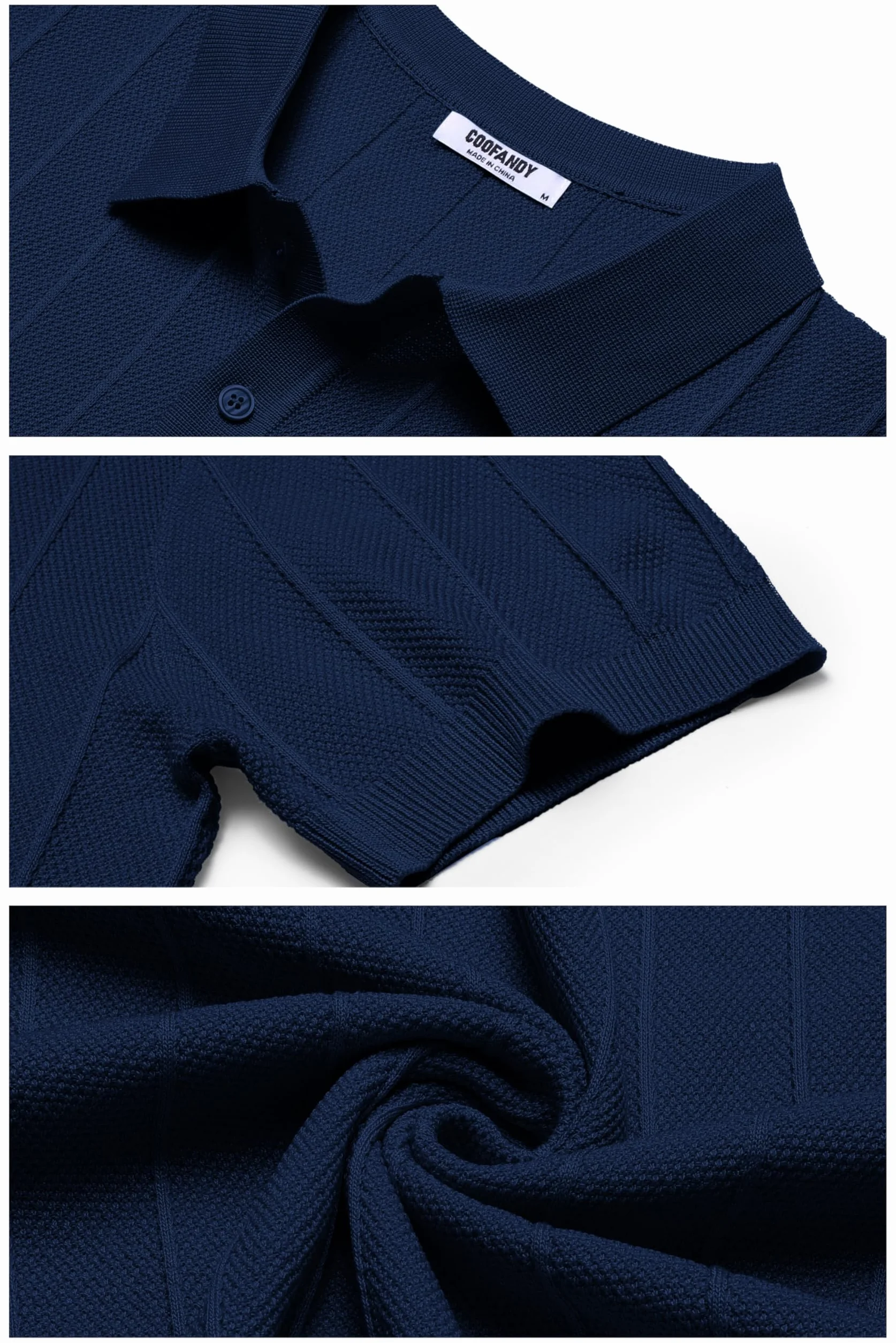 COOFANDY Polo Camisa Hombre Manga Corta Elástico Golf