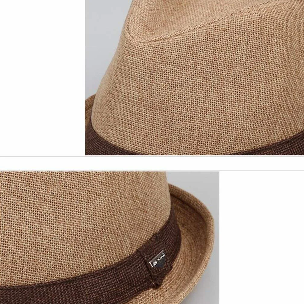 MU Viaje al Aire Libre Sombreros para el Sol Sombrero de Hombre Sombrero de Paja de Vacaciones Sombrero de protección de Sol de Verano