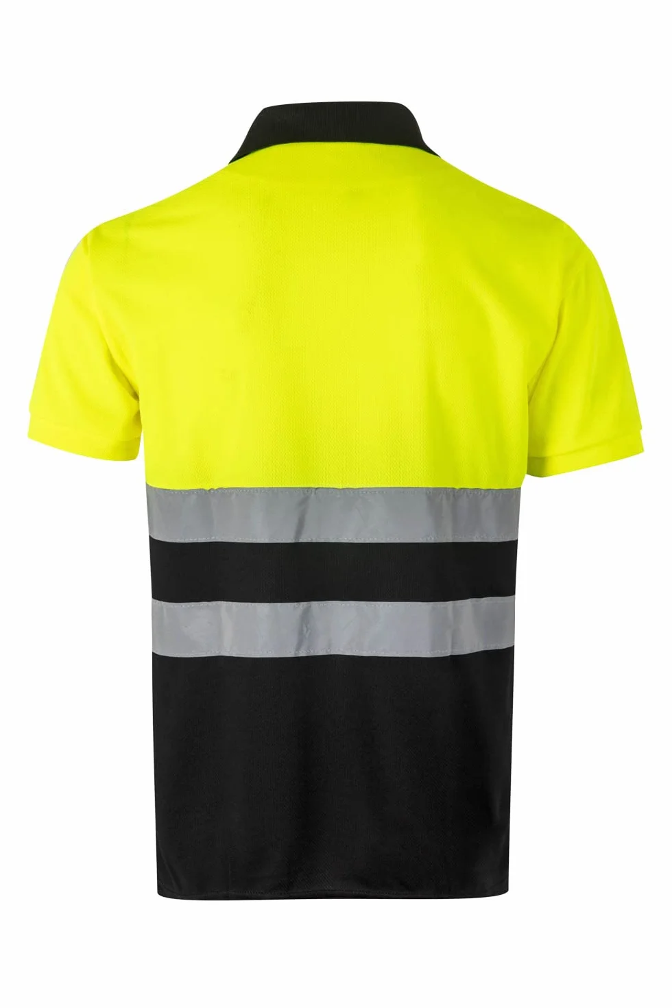 VELILLA Herren Poloshirt Zweifarbig Kurzärmelig Grau Neonorange