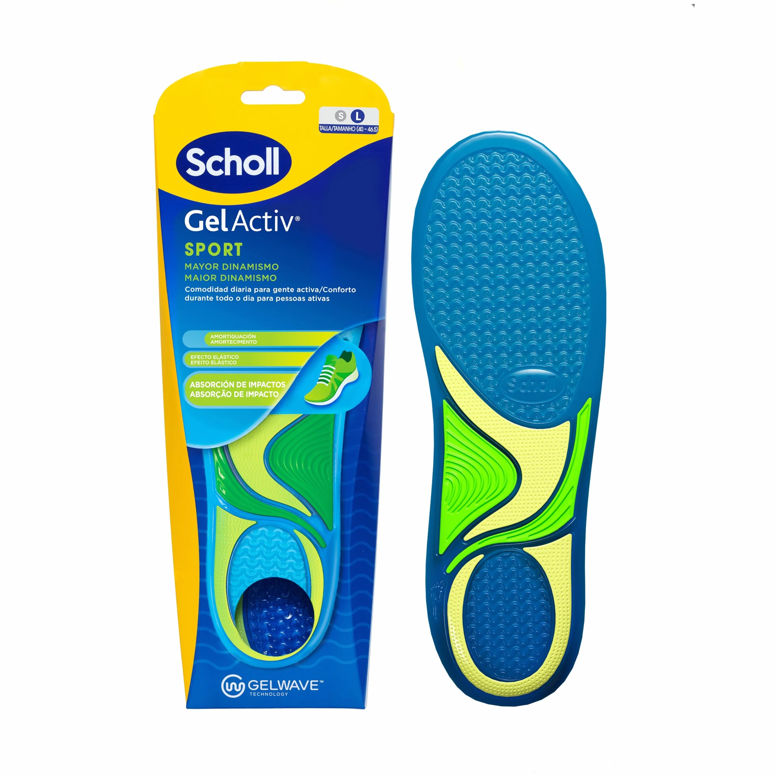 Dr. Scholl's Plantillas GelActiv Sport Hombre Talla 40-46,5 Calzado Deportivo