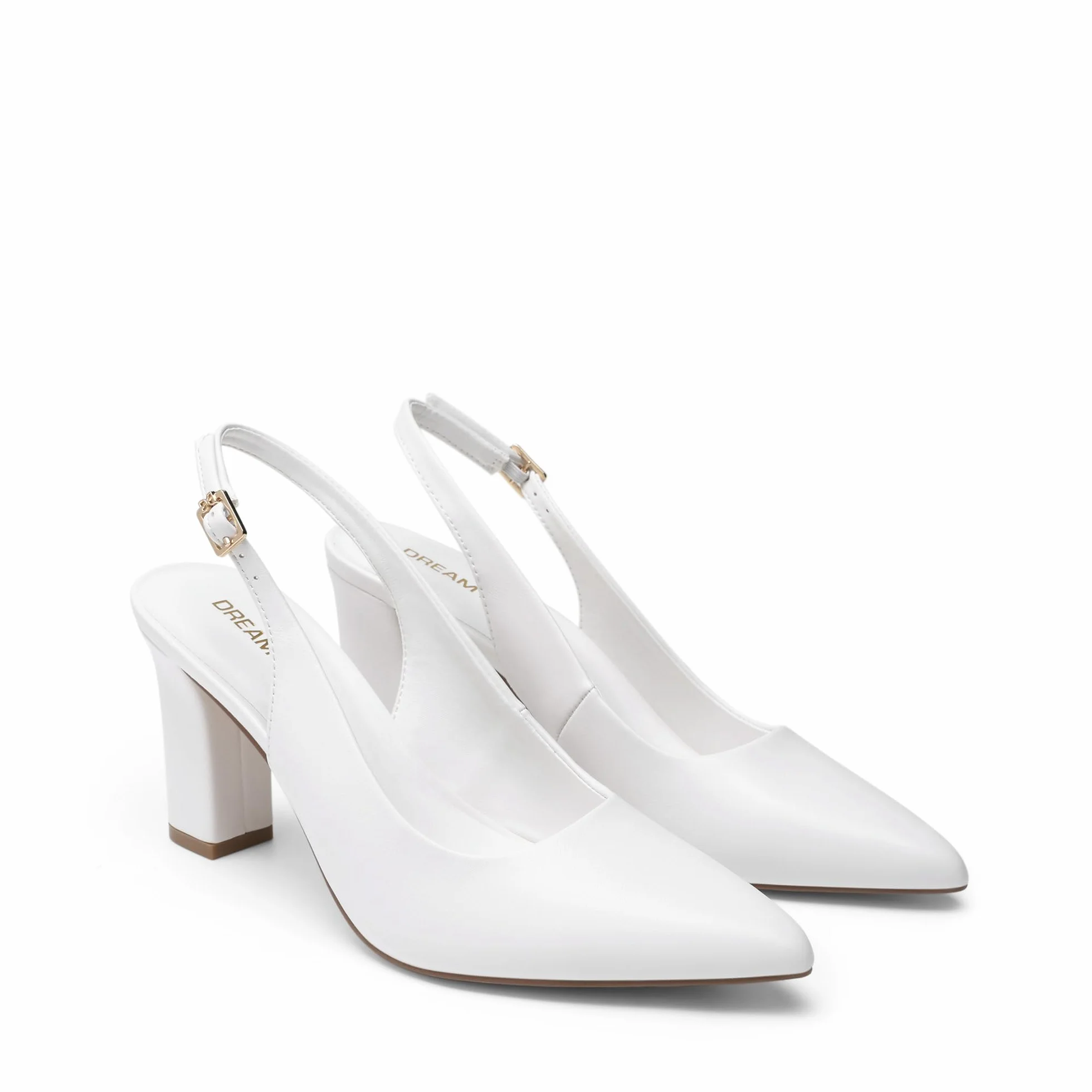 DREAM PAIRS Tacones Slingback Mujer Tacón Grueso Zapatos Oficina Cómodos Trabajo