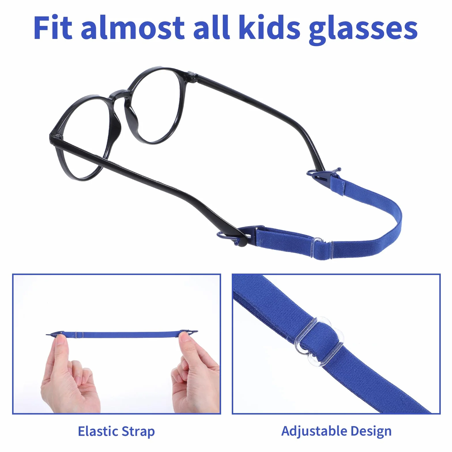 JIEYAO 6 Correas Ajustables para Gafas de Niños, Banda Elástica Retenedores Seguridad Deportiva