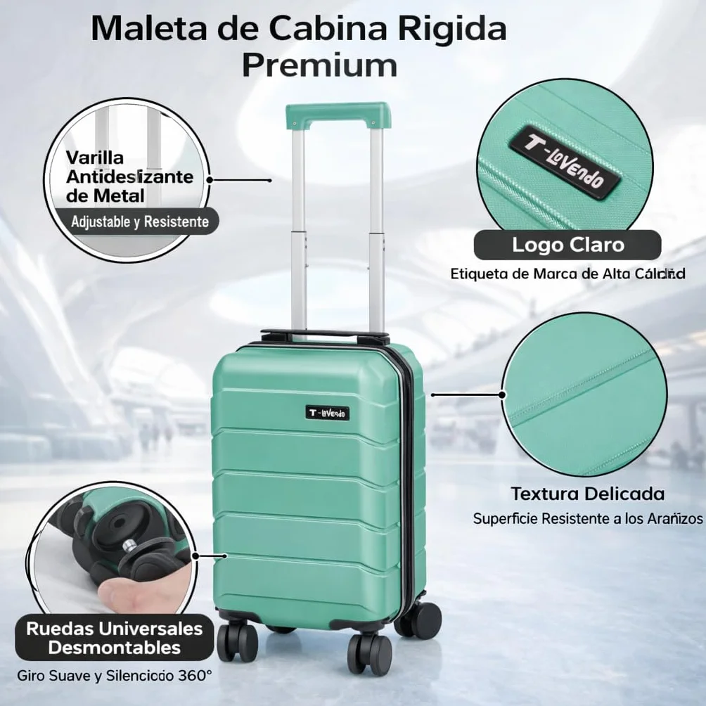 Maleta de Viaje Cabina 40x25x20cm 20L Upfly Underseat 16 XXS con Ruedas Desmontables