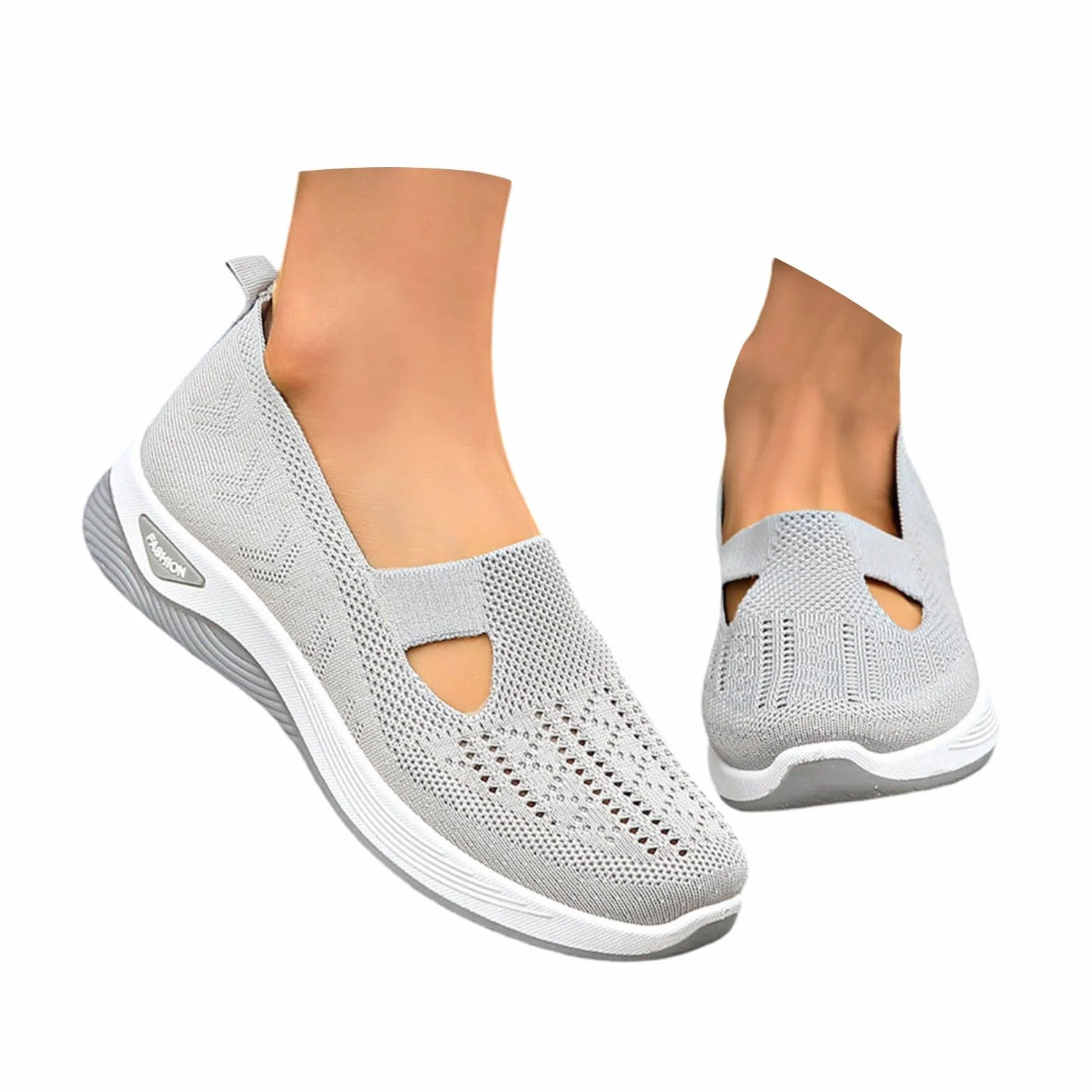 Zapatos Ortopédicos Mujer Pie Diabético Zapatillas Malla Sin Cordones Antideslizantes Ligeras Caminar Calzado