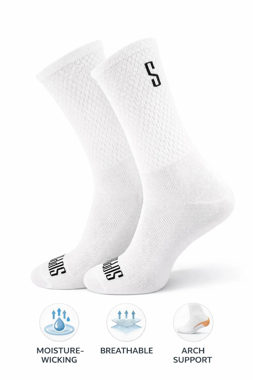Calcetines de Ciclismo para Hombres Transpirables Antideslizantes Unisex Senderismo