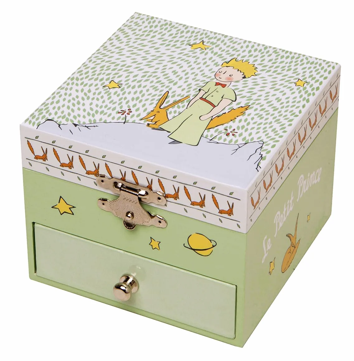 Trousselier Joyero Musical El Principito Saint Exupéry Caja Tesoros Verde Fosforescente Música La Valse d'Amélie Poulain
