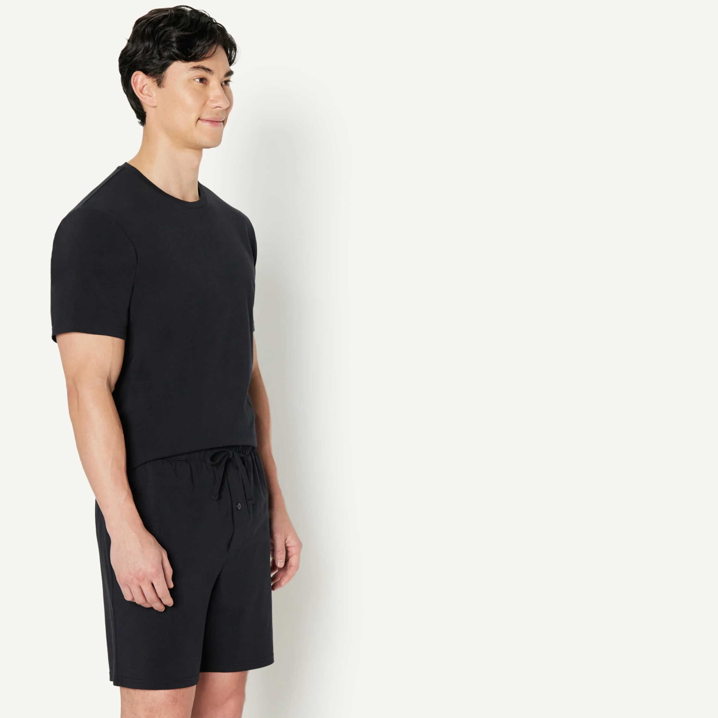 Amazon Essentials Hombre Conjunto de Pijama de algodón Modal, Camiseta Manga Corta y Pantalones Cortos