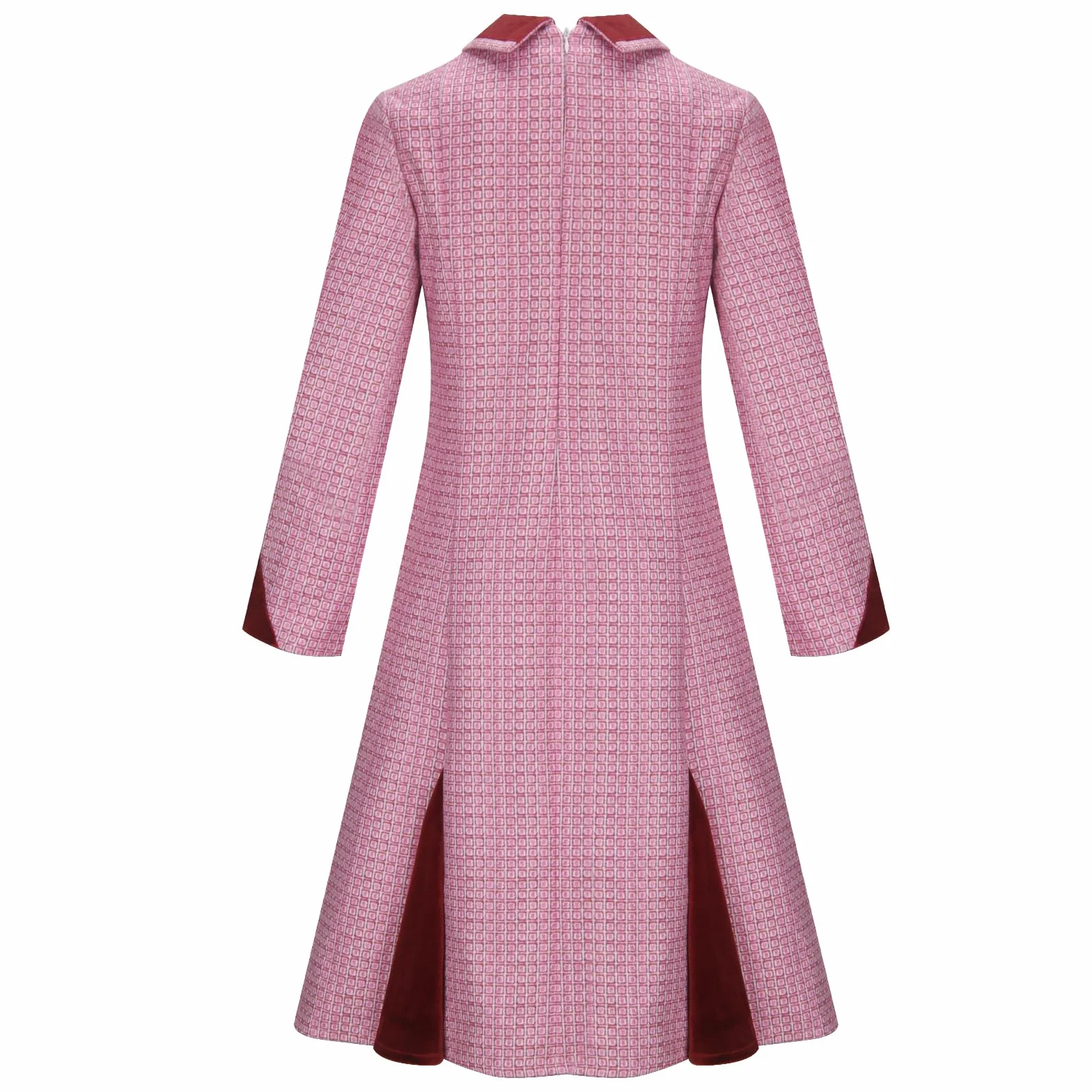 Disfraz Umbridge Mujer Vestido Tweed Cuadros Rosa Insignia Gato Cosplay