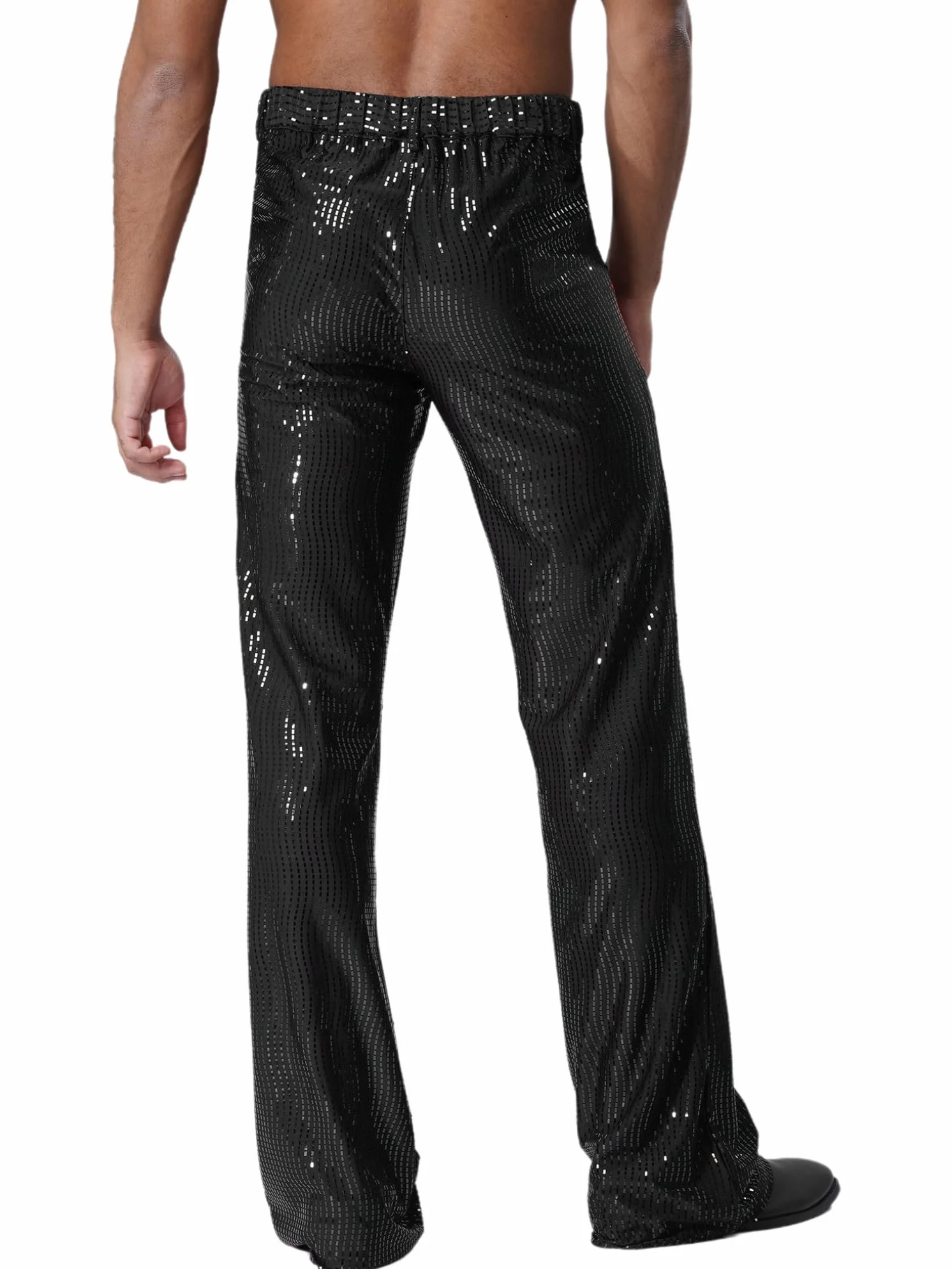 Choomomo Pantalones retro años 70 80 para hombre, brillantes, jazz, baile escénico