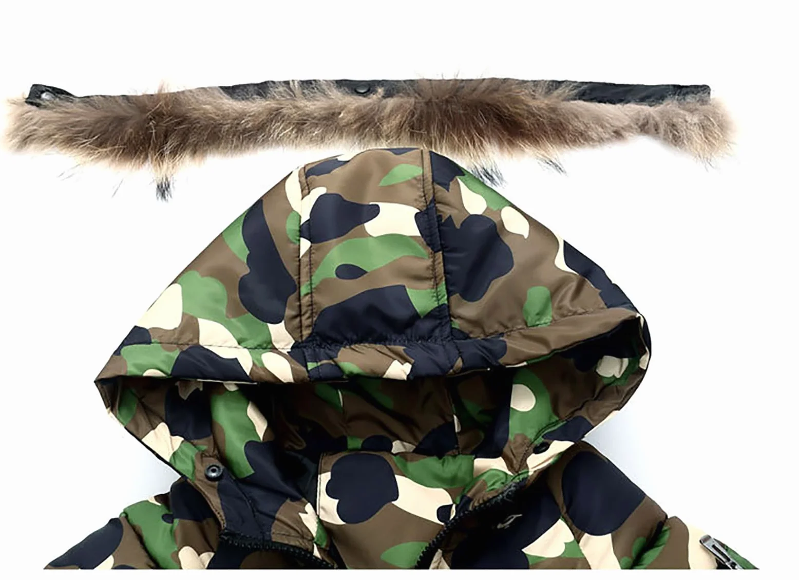 Genérico Cazadora Bebe Niña - Abrigo De Invierno con Capucha para Niñas Chaqueta Acolchada Cálida Media Longitud Ropa Exterior