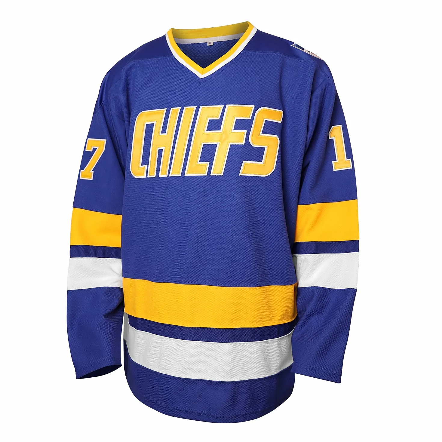 Hanson Brother 16 Jack 17 Steve 18 Jeff Charlestown Chiefs Camisetas de hockey Blanco