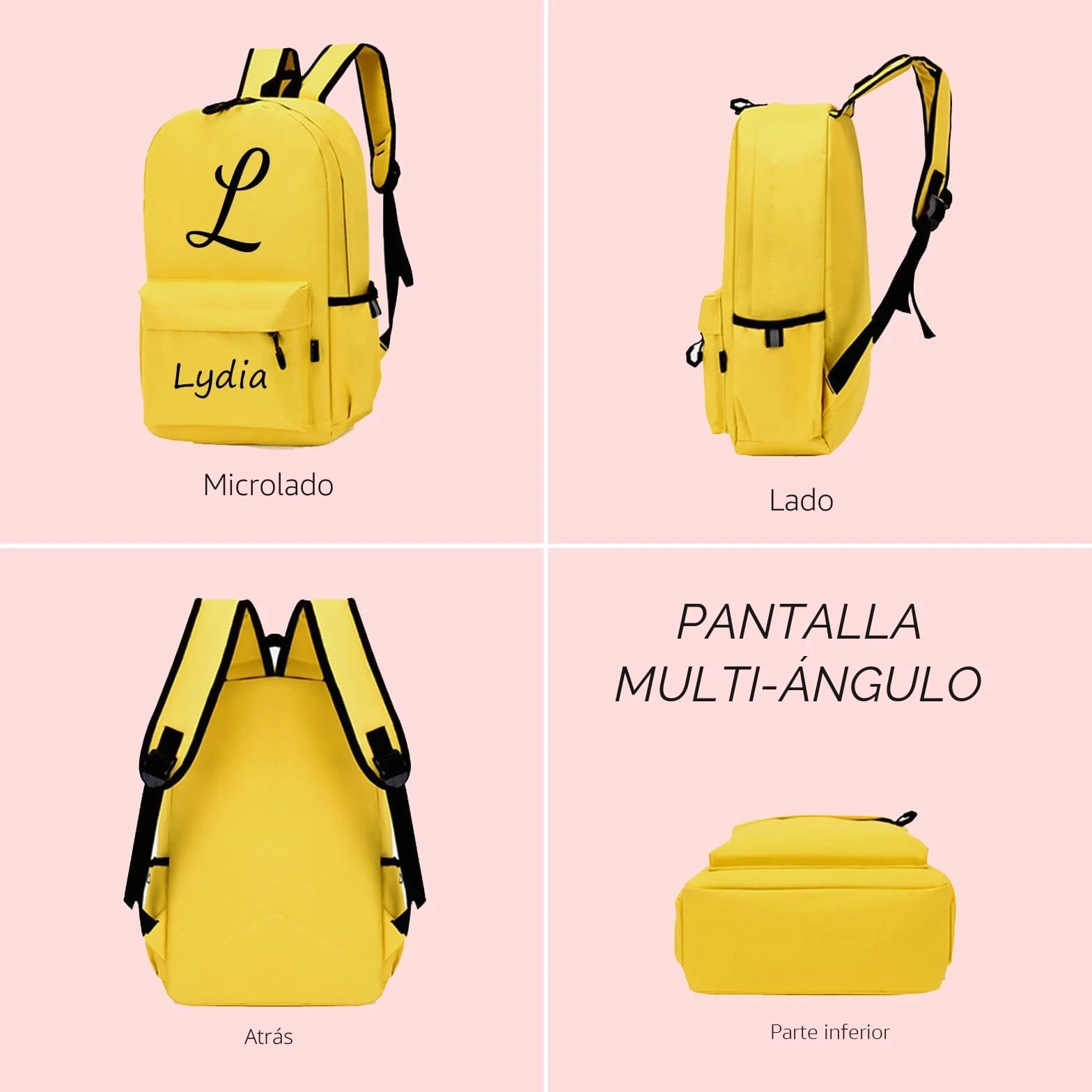 Mochila infantil personalizada impermeable para niños con nombre y diseño, guardería escuela primaria adolescentes S/M/L