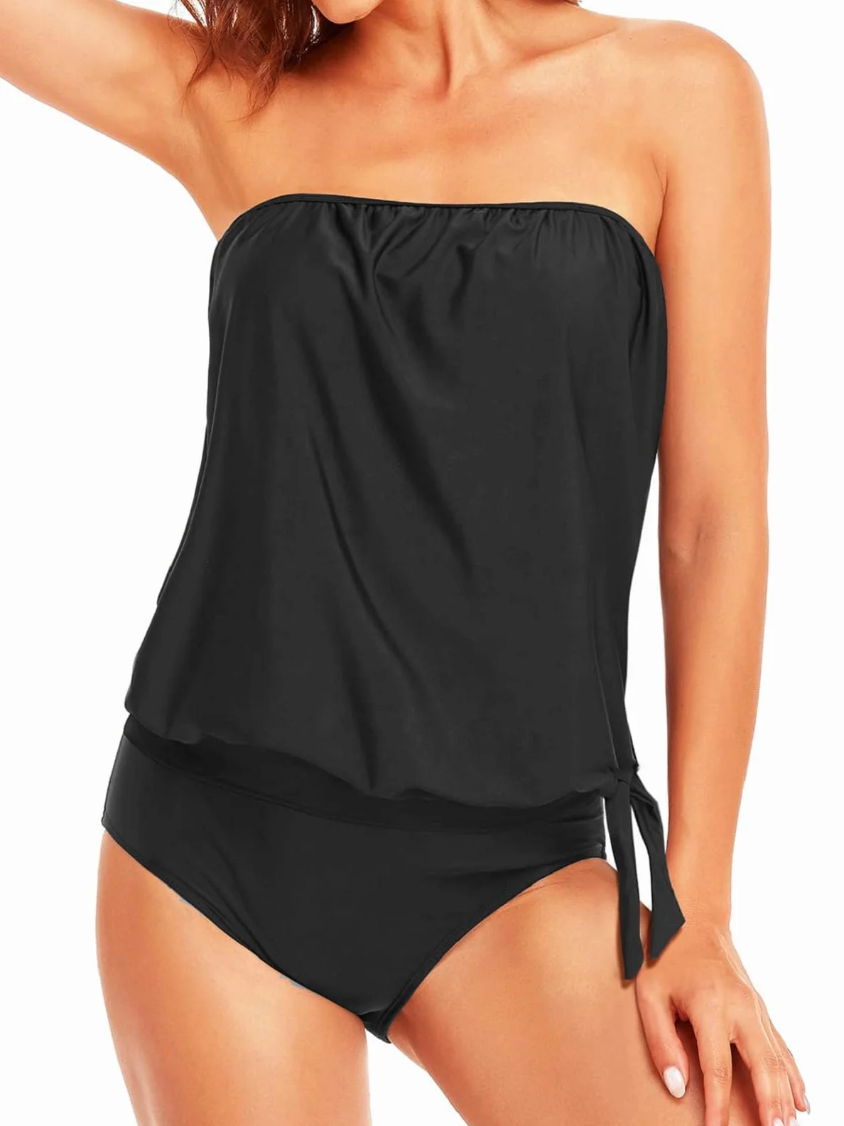 CheChury Tankini Sets Mujer Traje de Baño 2 Piezas Verano Push Up Bañador Cintura Alta Talla Grande Ropa de Playa Estampado Floral