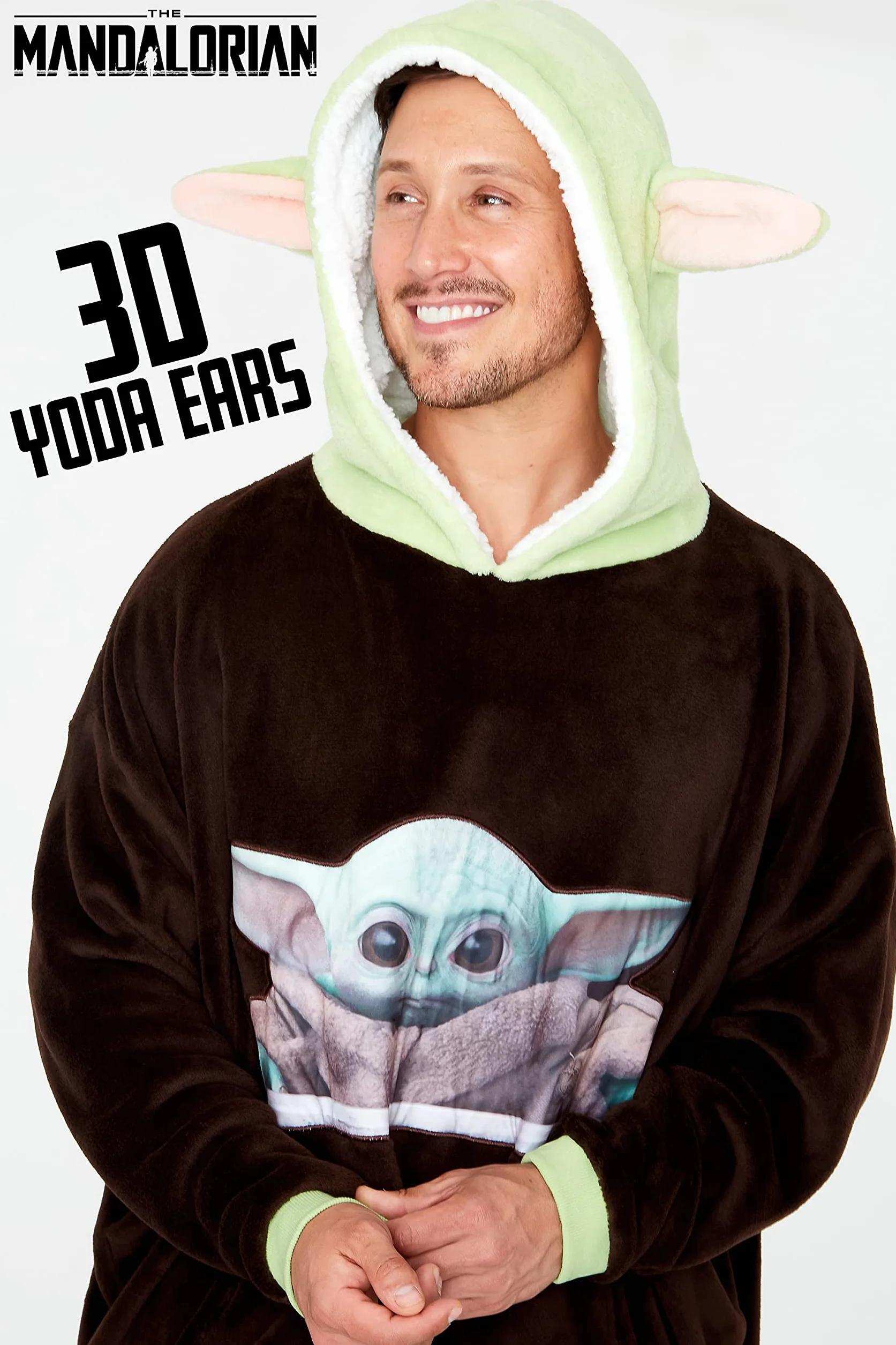 Disney The Mandalorian Sudadera Manta Gigante Forro Polar Baby Yoda Marron Verde