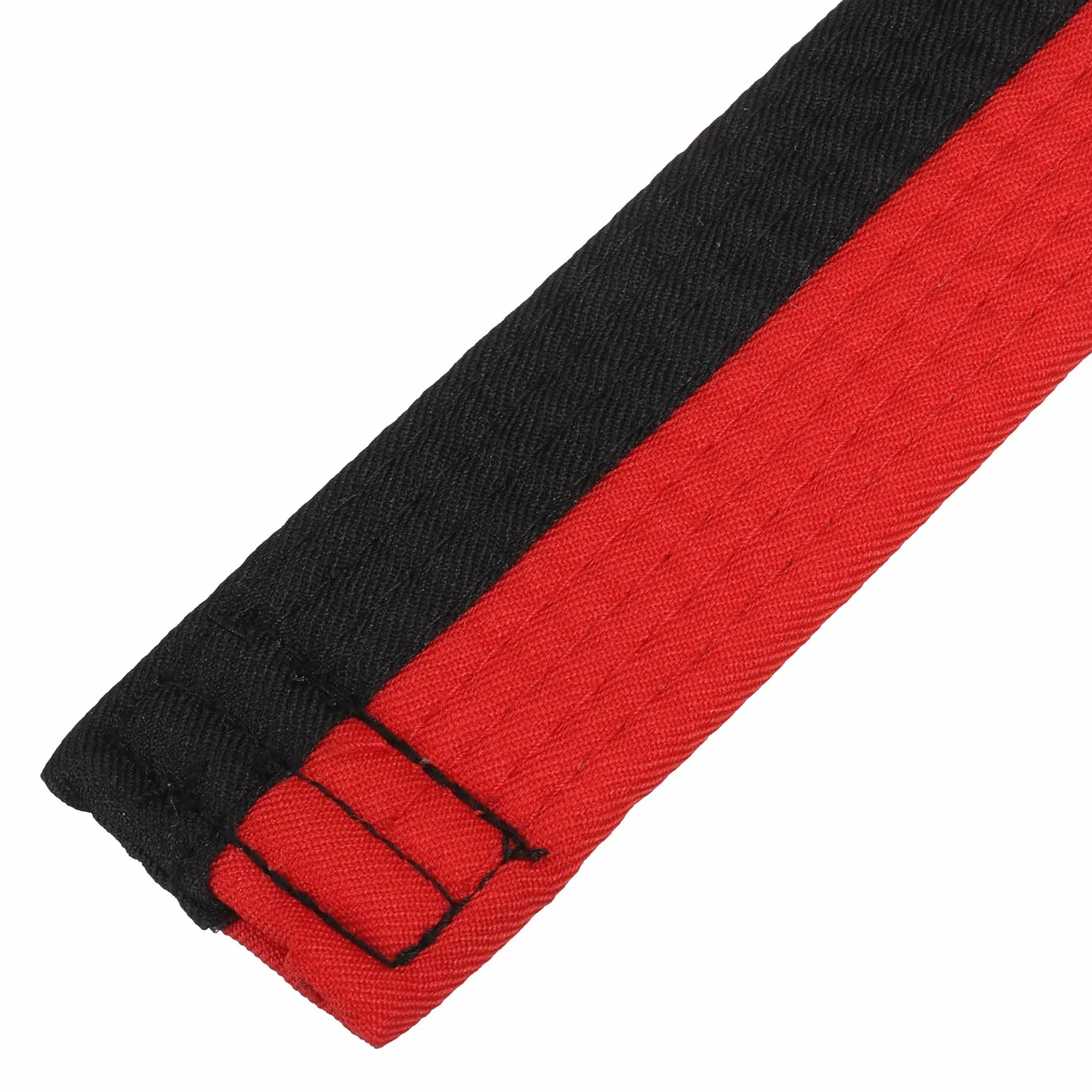 PATIKIL Cinturón de Taekwondo 1.6x7.2 Pies 2.2 Metros Poliéster Artes Marciales Rojo-Negro
