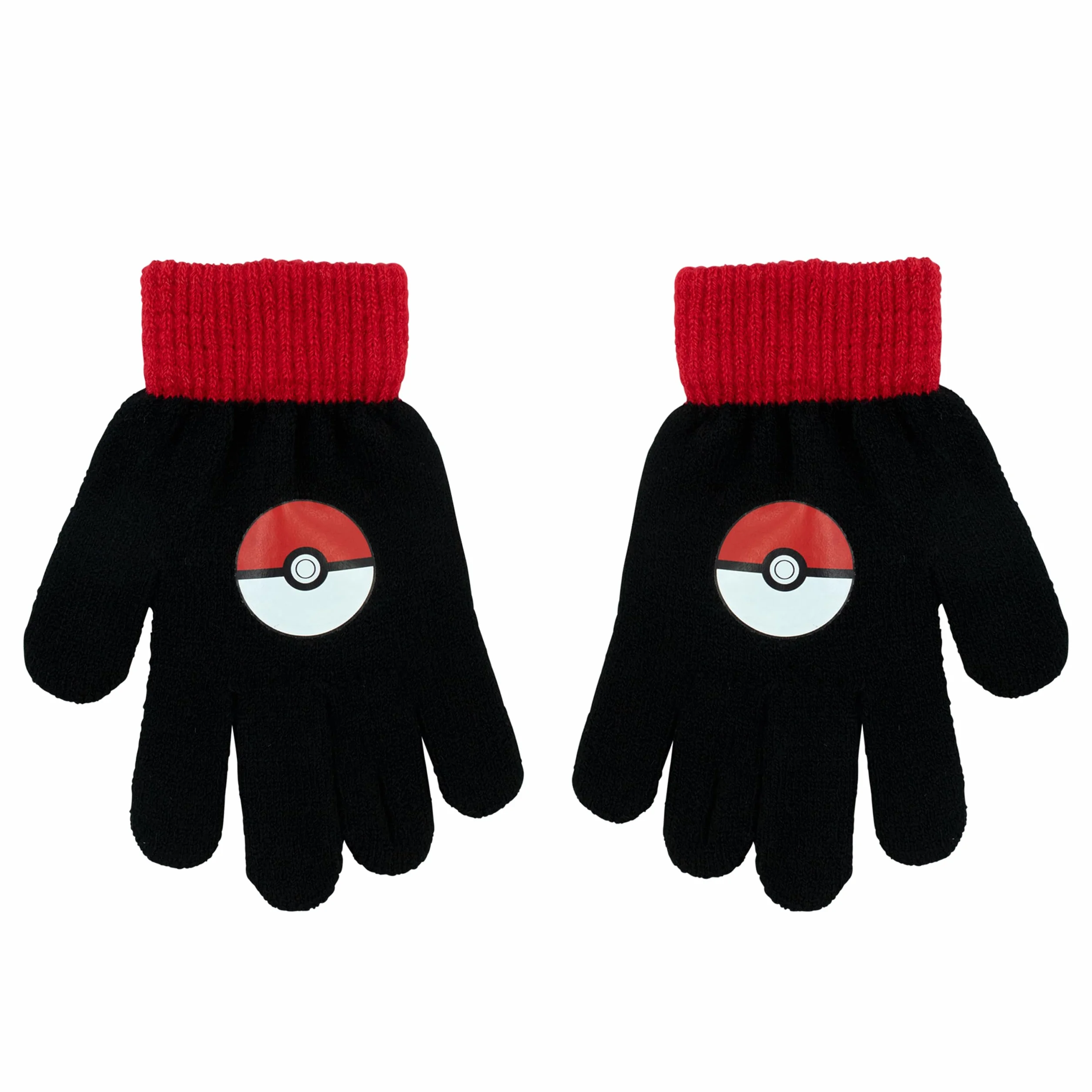 Pokémon Gorro y Guantes Invierno Niños Rojo Talla Única