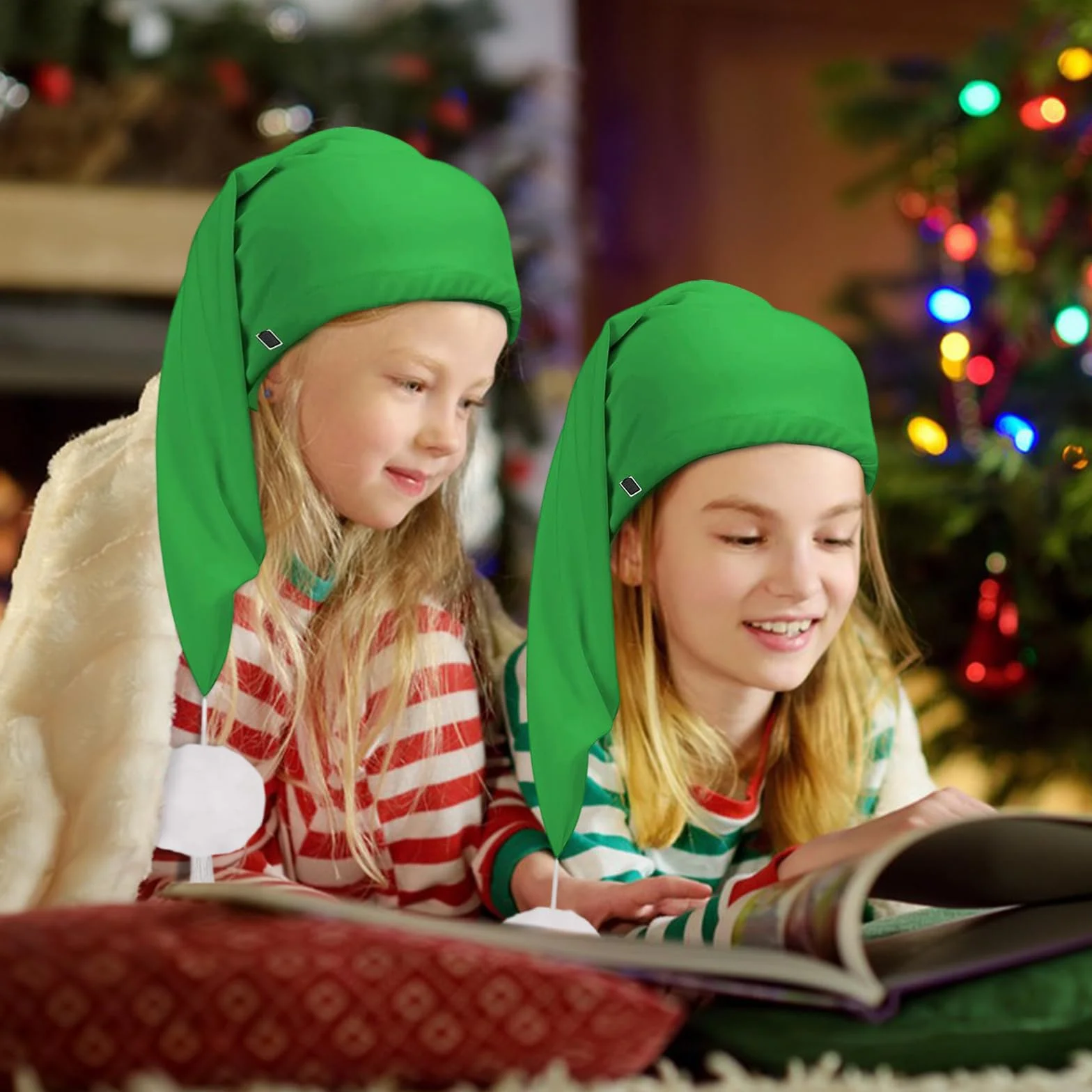 Gorro de Dormir Hombre Mujer con Pompón, Gorro de Enano para Fiestas Temáticas, Carnaval, Navidad