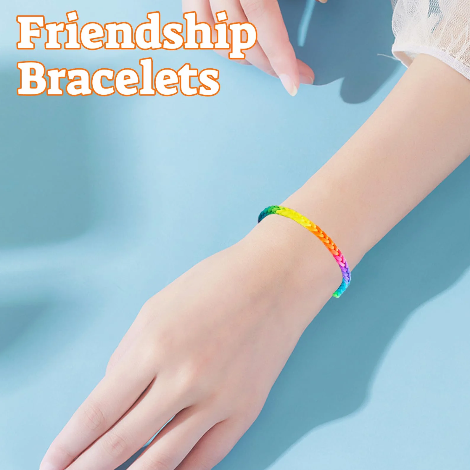 Pulseras trenzadas de la amistad ajustables para niños, niñas, mujeres y hombres