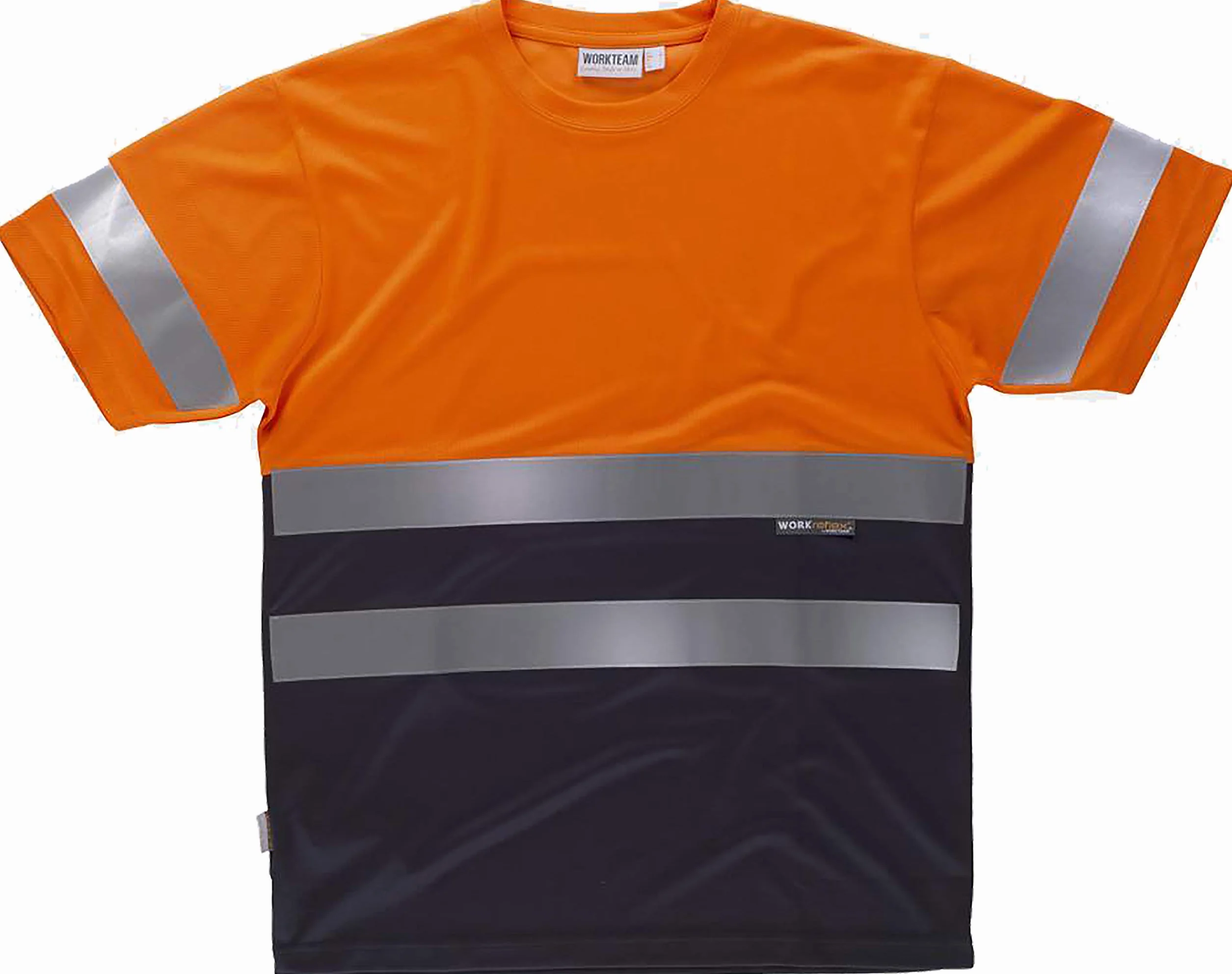WORKTEAM Camiseta Manga Corta Alta Visibilidad EN ISO 20471 Tallas Grandes