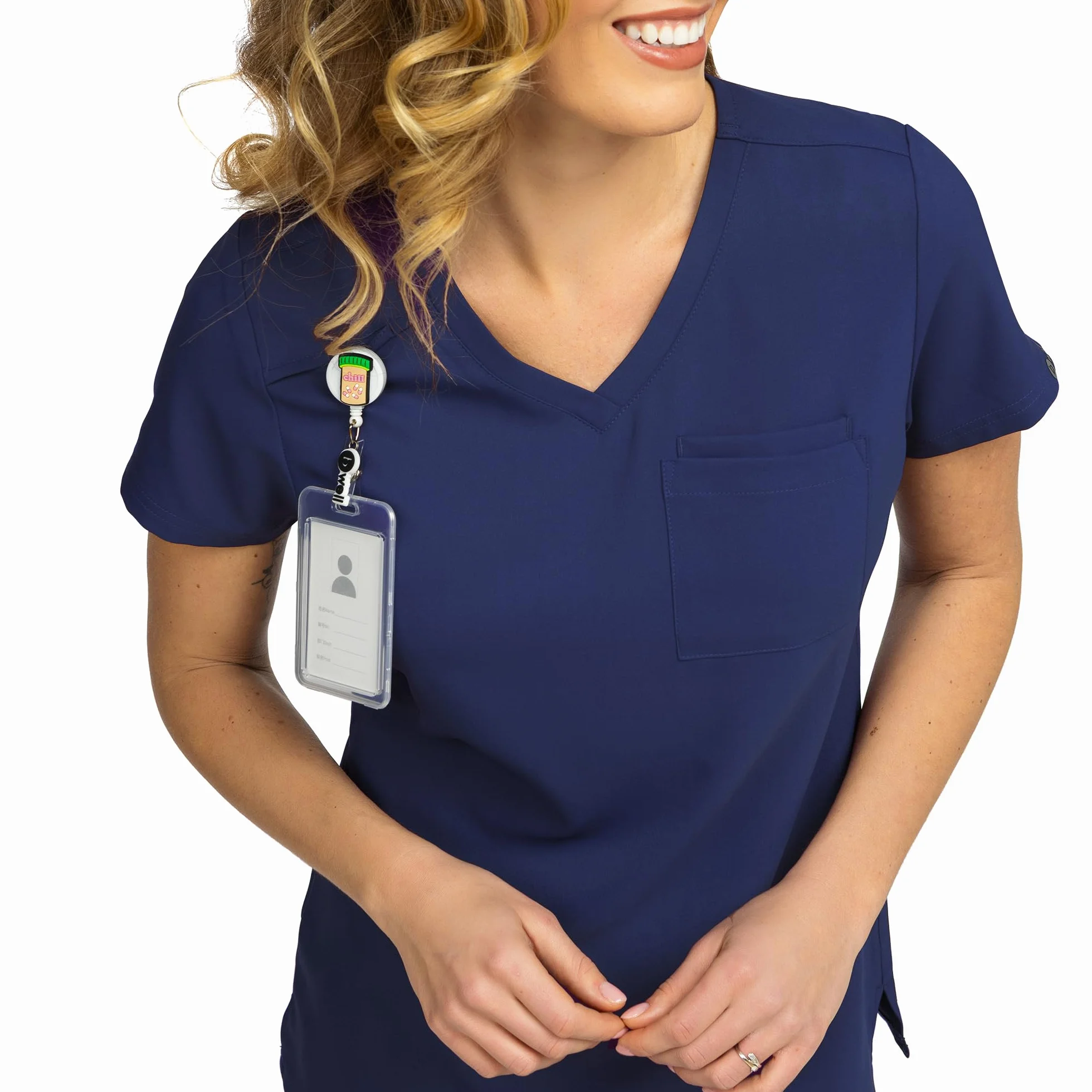 B-well Aurelia Casaca Sanitaria Mujer Antibacteriana Resistente a Olores Antiarrugas Uniforme Médico