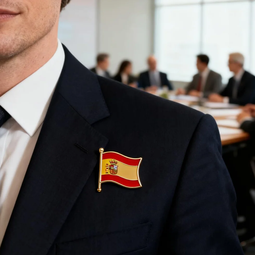 Bandera de España Pin Badge Metal Esmalte Broche Español 10 Piezas