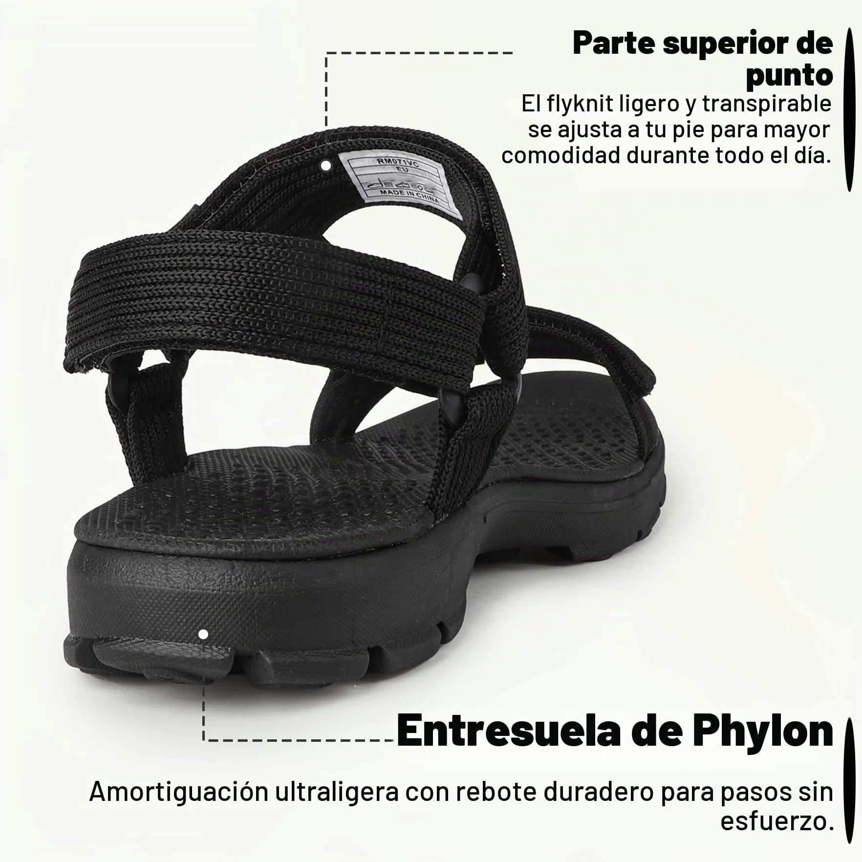 riemot Sandalias deportivas ajustables antideslizantes mujer hombre verano senderismo