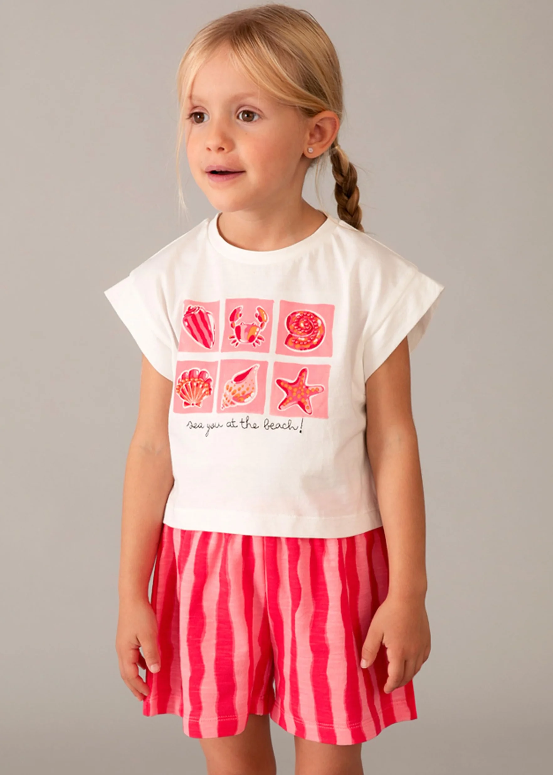 Mayoral Conj. Short Felpa Flame para niña Amapola
