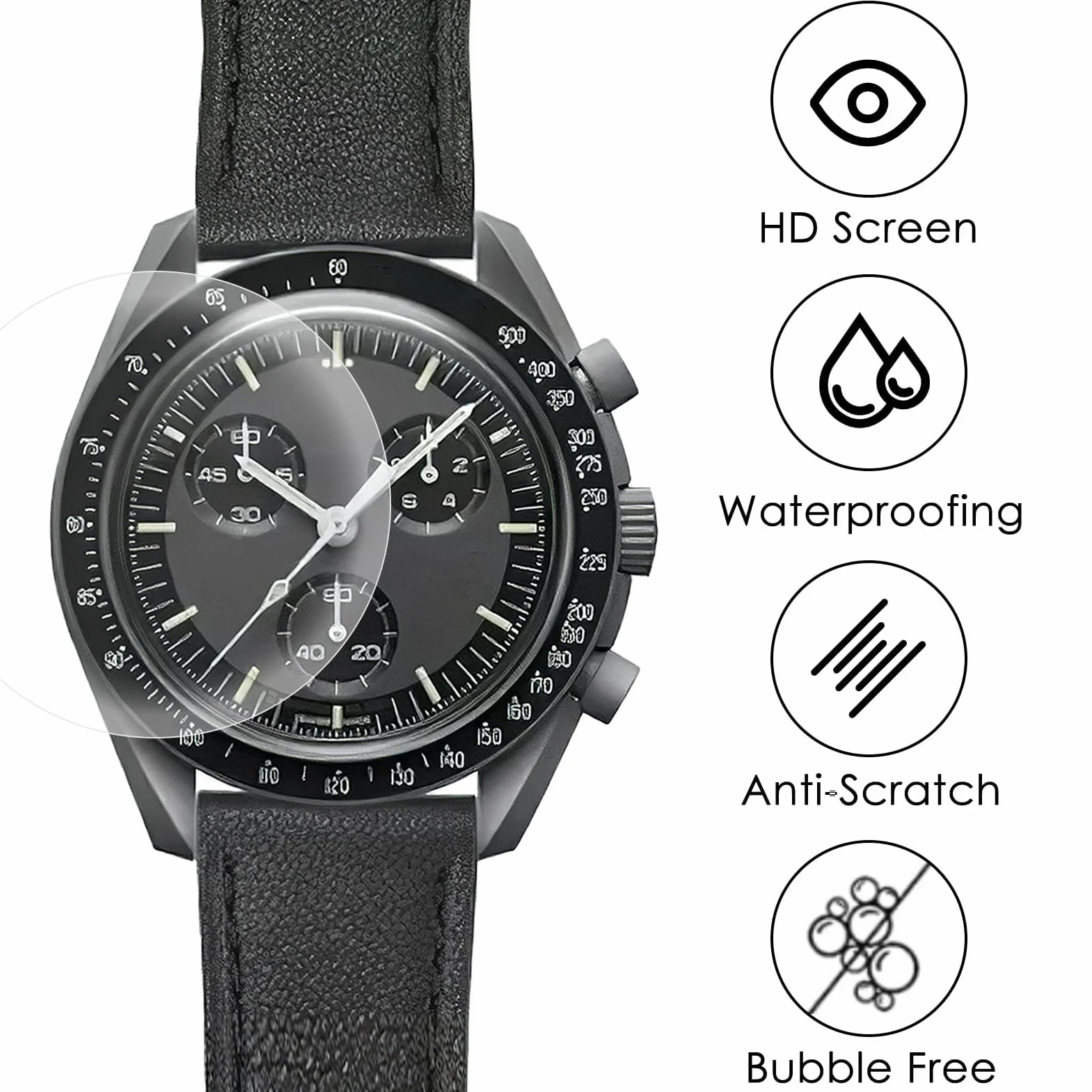 Película Protectora TPU Compatible con OMEGA × Swatch Bioceramic MoonSwatch 42mm, Antiarañazos Autoreparable