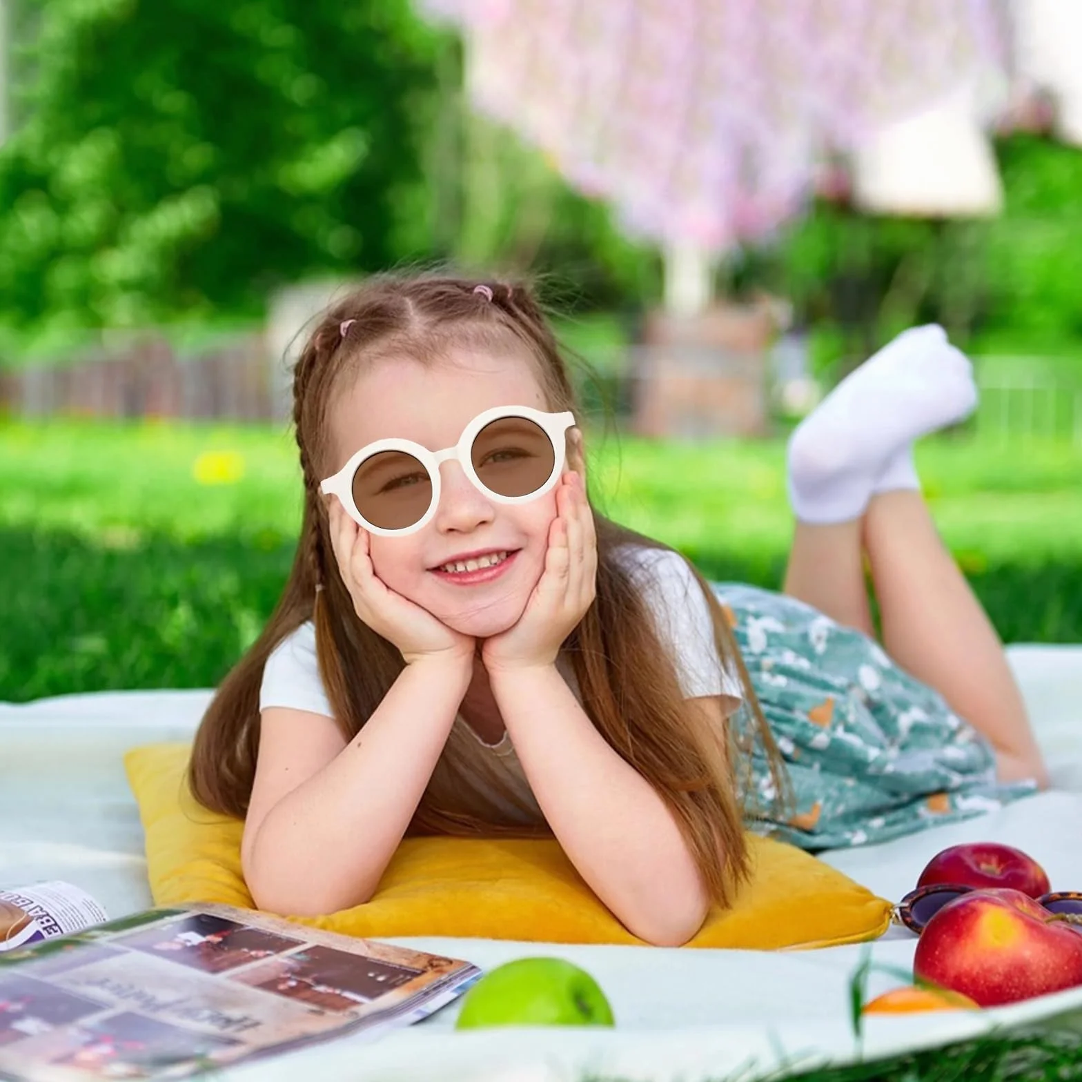 Gafas de Sol Infantiles 3 PCS UV 400 Redondas para Niñas
