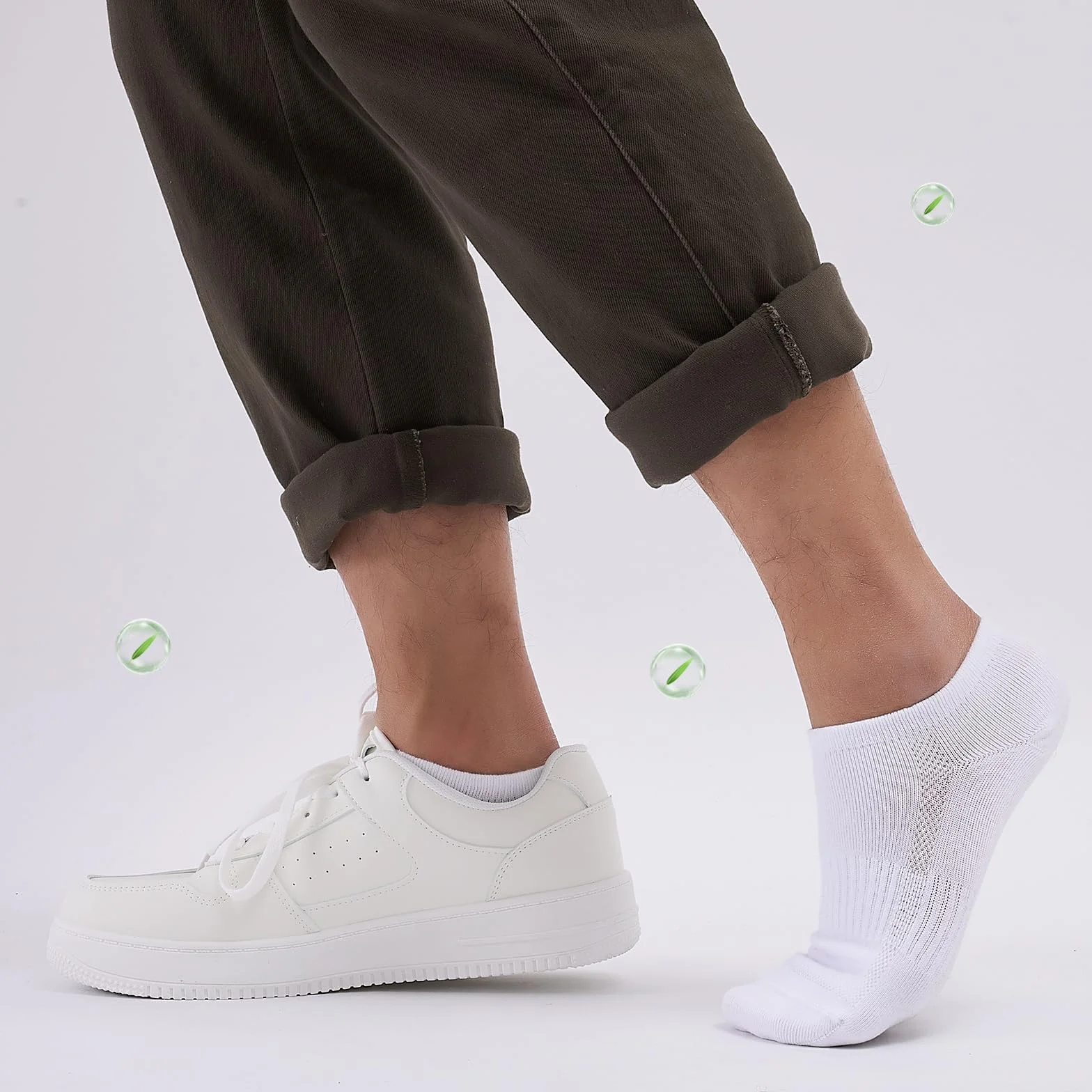 Calcetines deportivos de bambú transpirables para correr, 6 pares