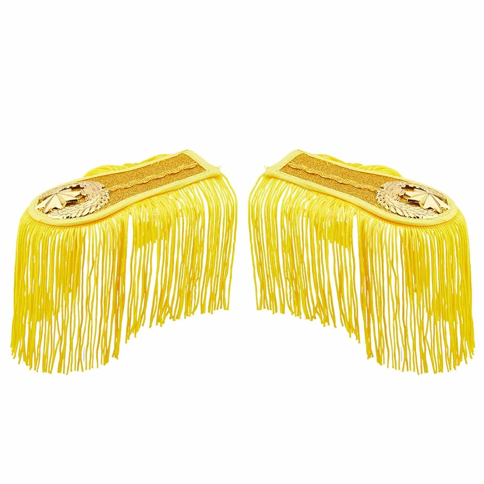 SuperFindings 1 par de hombreras doradas con flecos Accesorios de ropa para Halloween, cosplay y carnaval