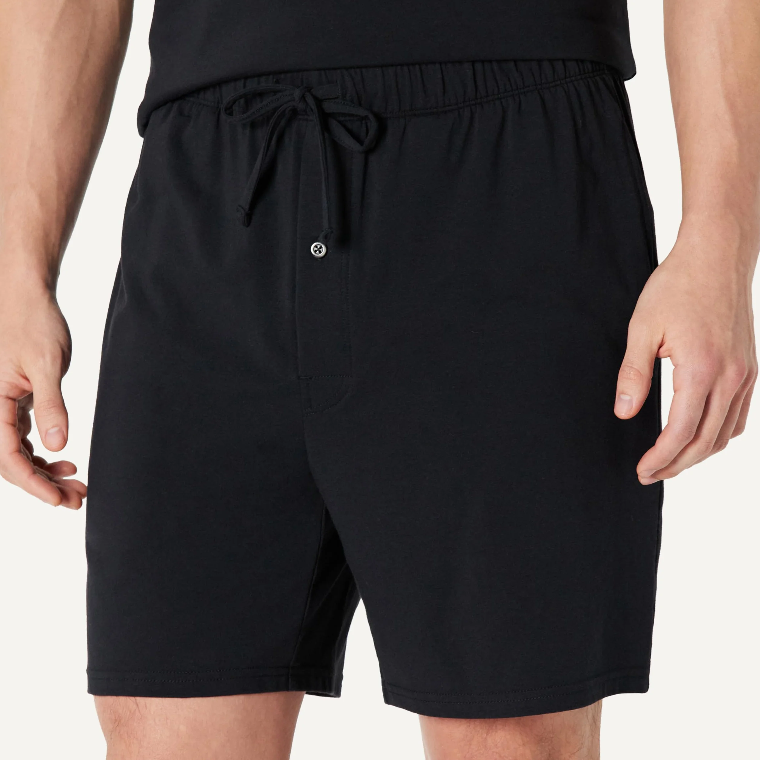 Amazon Essentials Hombre Conjunto de Pijama de algodón Modal, Camiseta Manga Corta y Pantalones Cortos