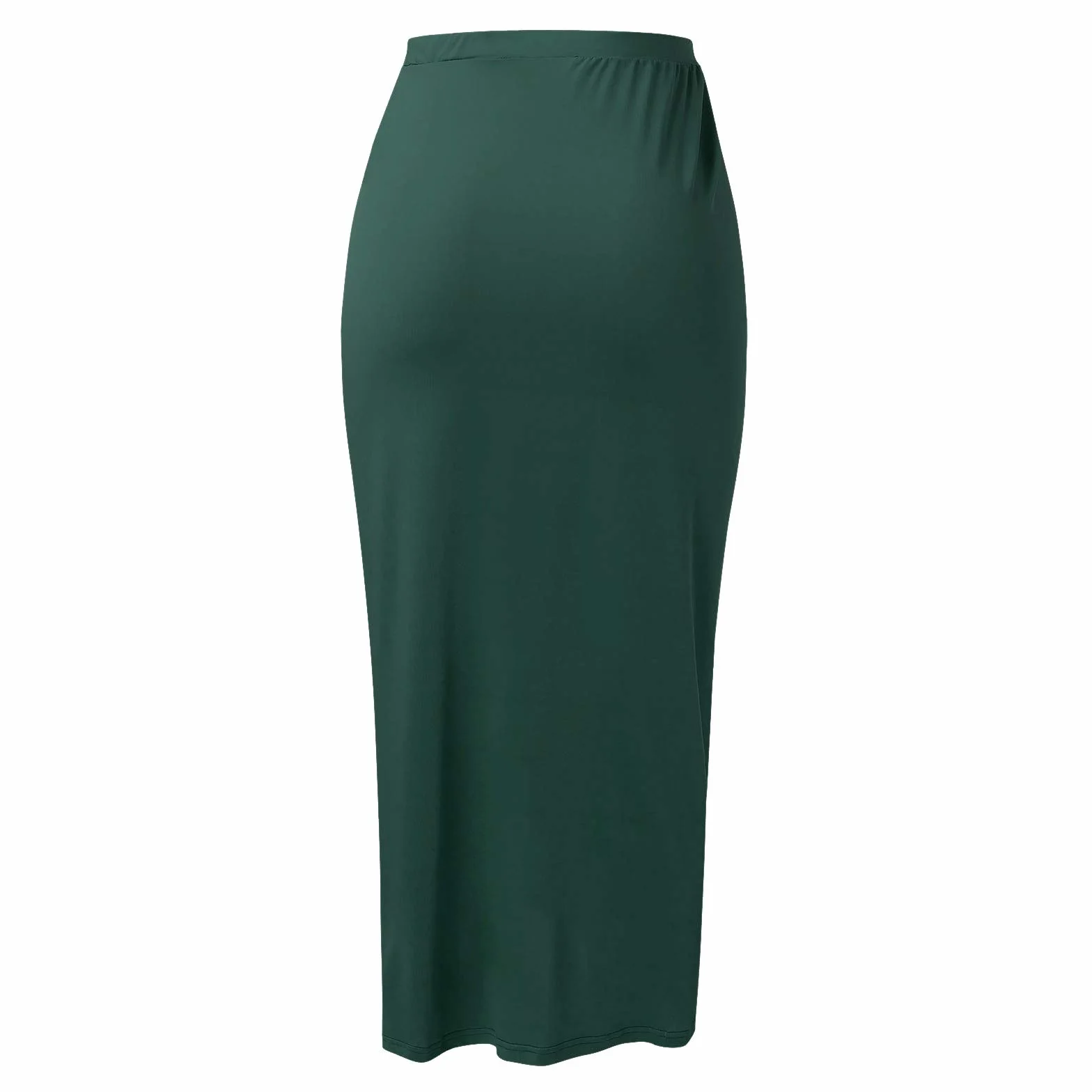 Falda larga de verano para mujer, cruzada hasta la rodilla, midi sexy de cintura alta, monocolor con hendidura, elegante informal