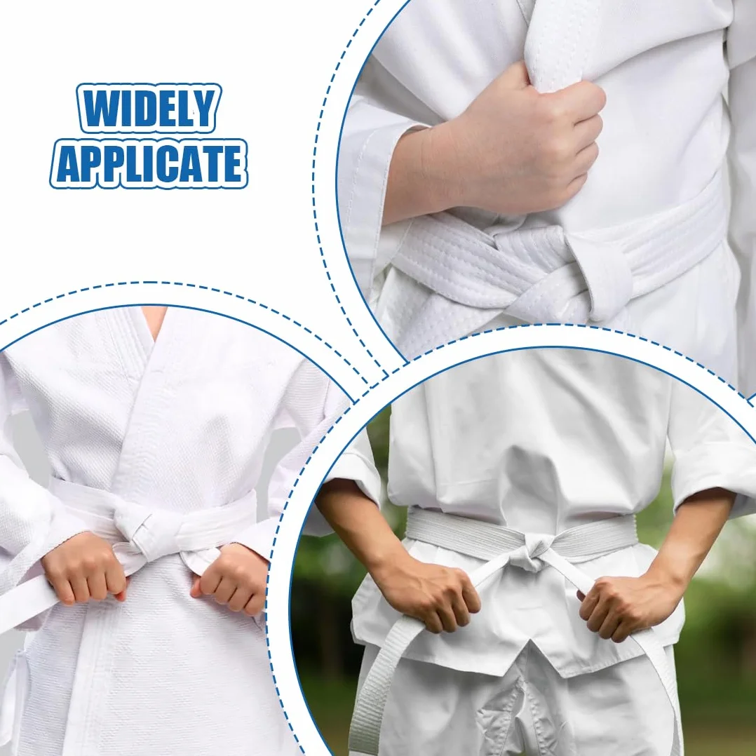 Cinturón de Judo Profesional 180 cm para Niños y Adultos - Blanco