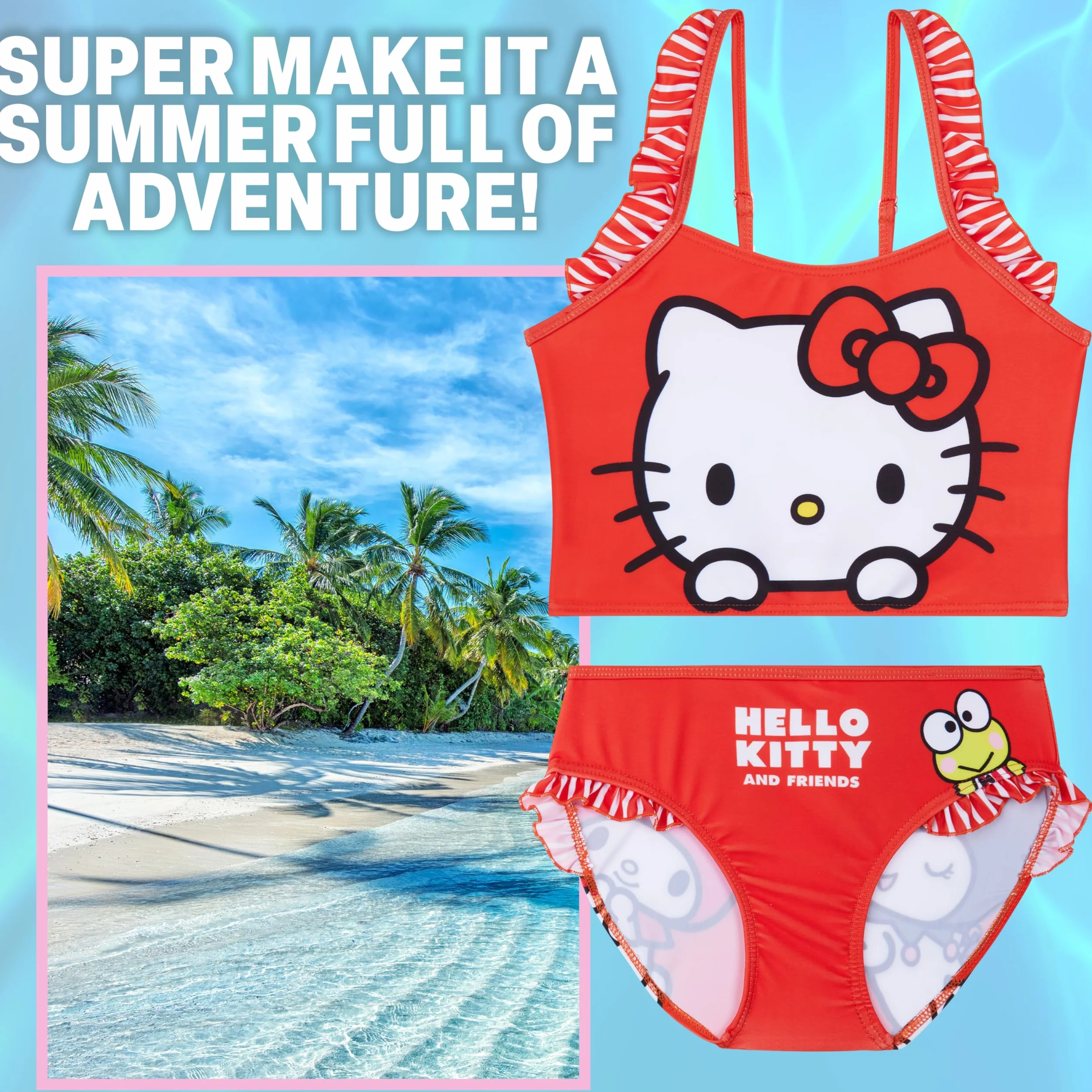 Patrulla Canina Peppa Pig Hello Kitty Bikini Niña Set 2 Piezas Ropa de Baño