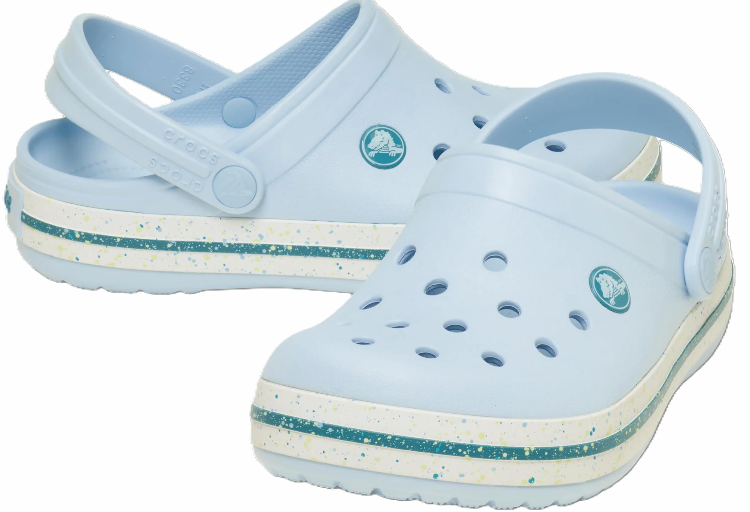 Crocs Crocband Speckled Band Clog K Zuecos Unisex niños Azul Escarcha 34/35 EU
