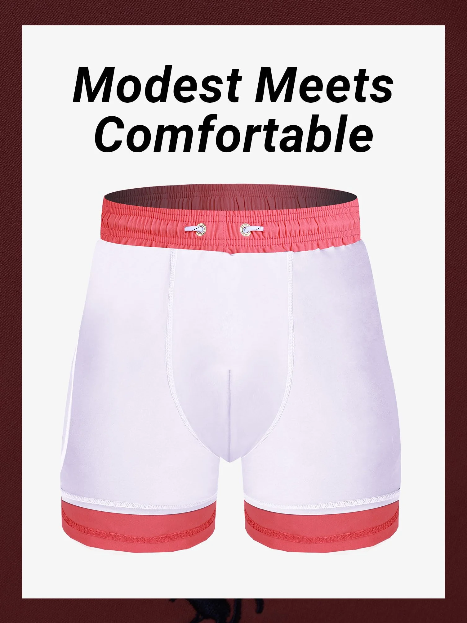 Arcweg Bañador Hombre Forro Compresión 2 en 1 Secado Rápido Corto Surf Elástico Bolsillos Cremallera
