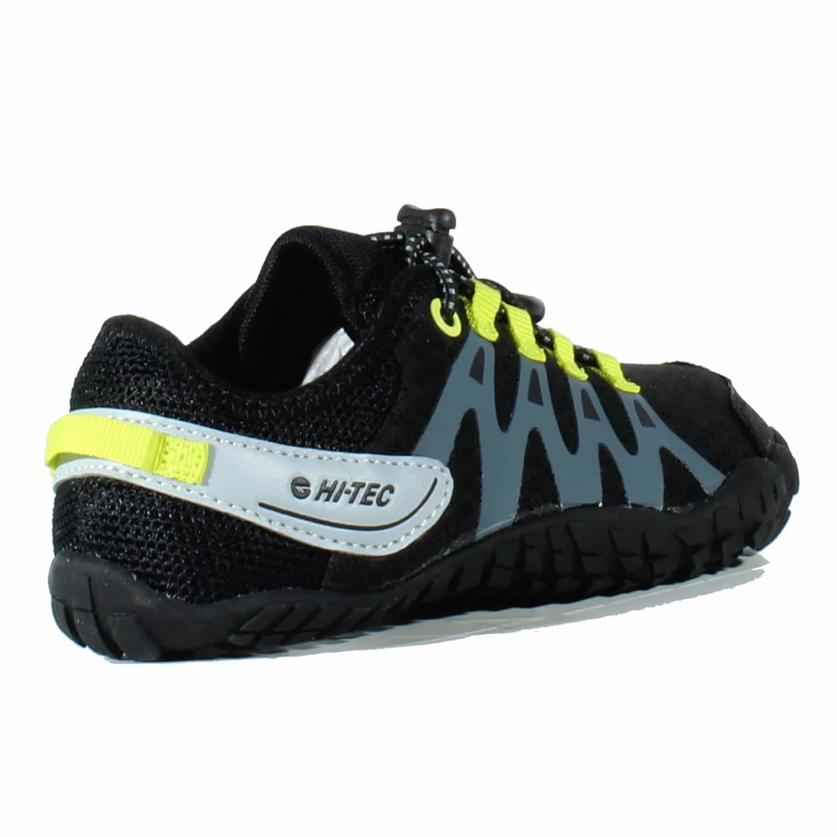 HI-TEC Zapatillas Barefoot Niño Abyss Junior Deportivas Montaña Senderismo Calzado Respetuoso Minimalista Transpirable Flexible Black-Lime 30