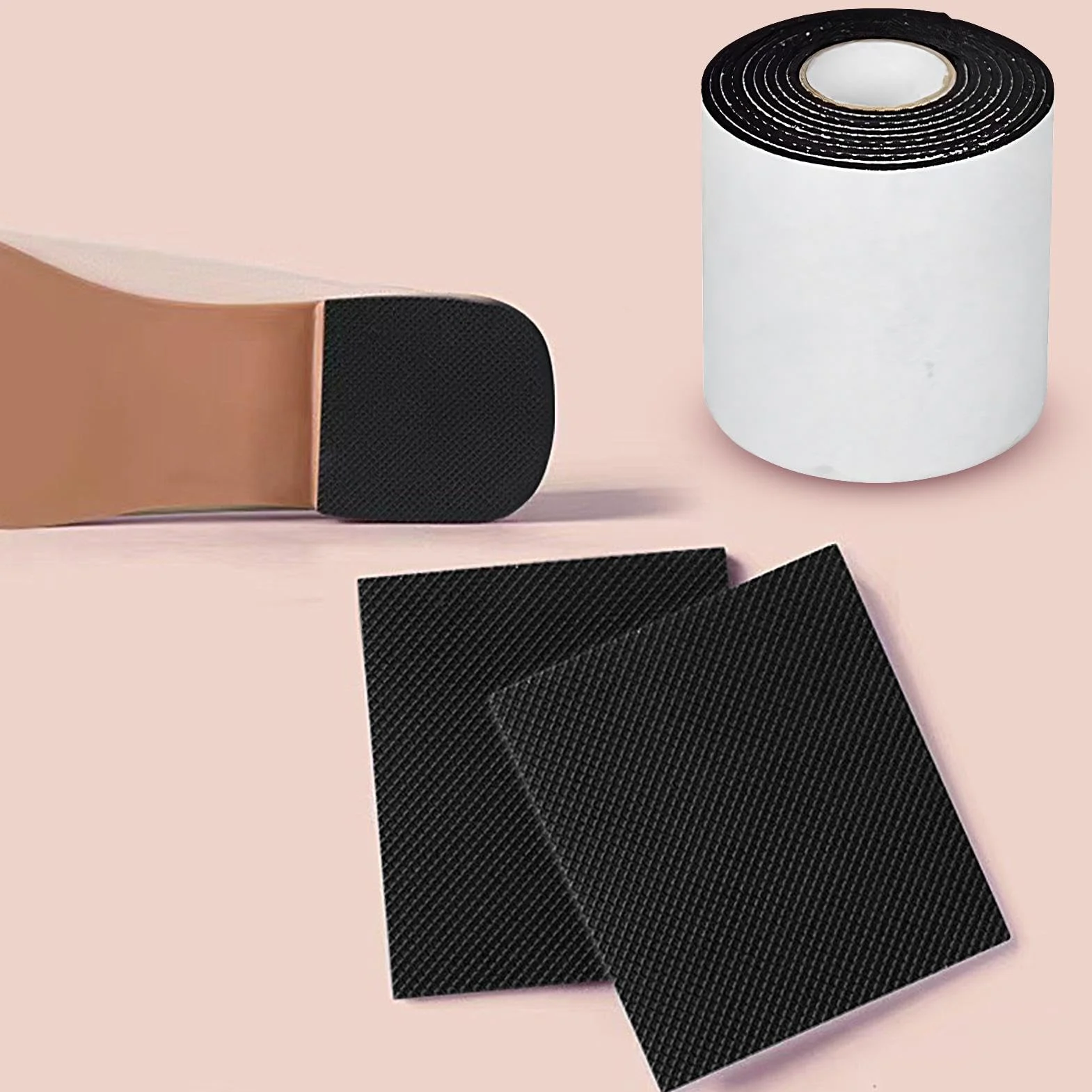 Agarre antideslizante para zapatos de 3.28 pies, almohadillas para talón, calcomanías protectoras inferiores