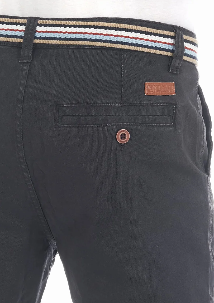 riverso RIVKlaas Pantalones Cortos Chinos Hombre Corte Regular Cinturón Bermuda Verano 98% Algodón W30-W42