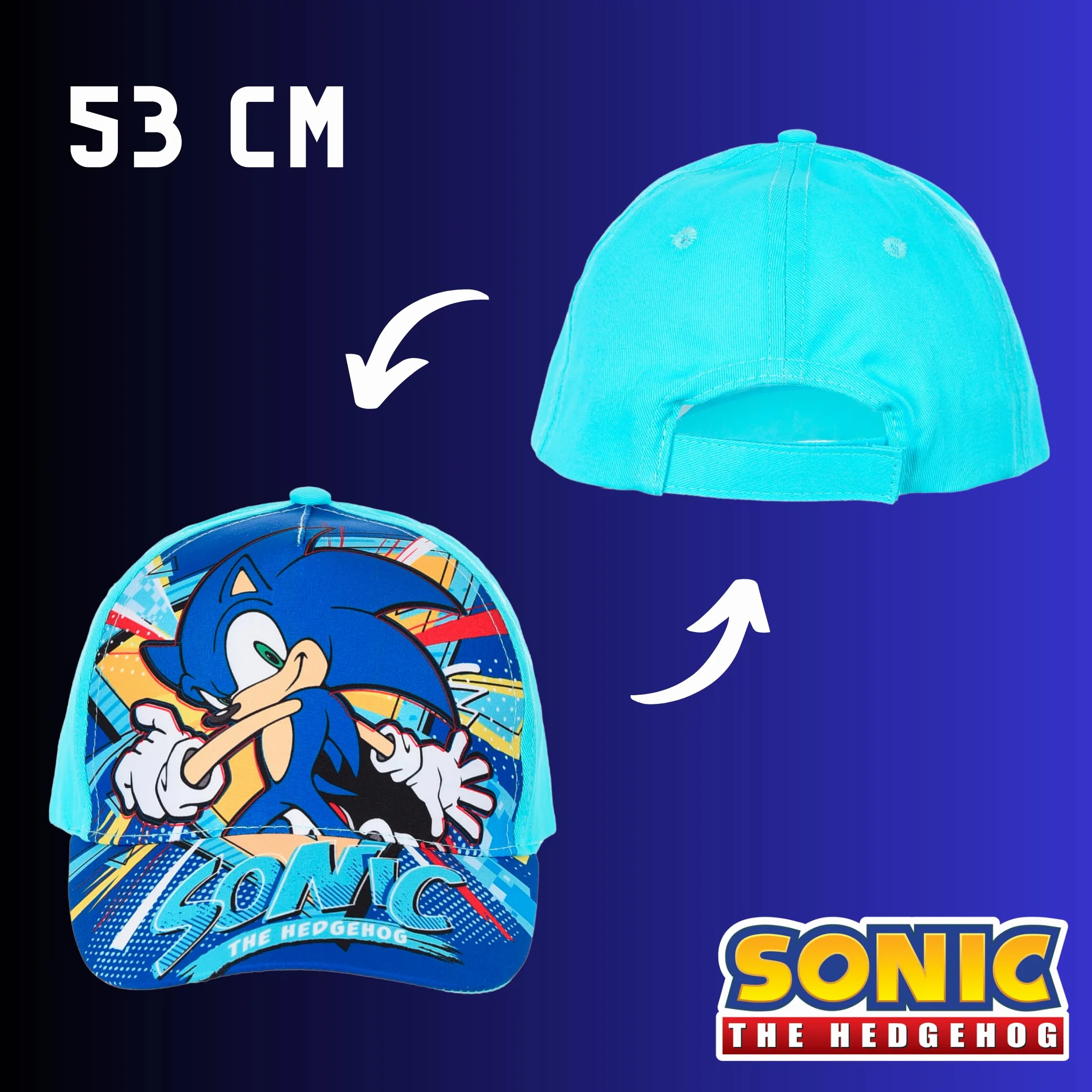 Sonic The Hedgehog Gorra y Gafas de Sol para Niños Protección UV Verano