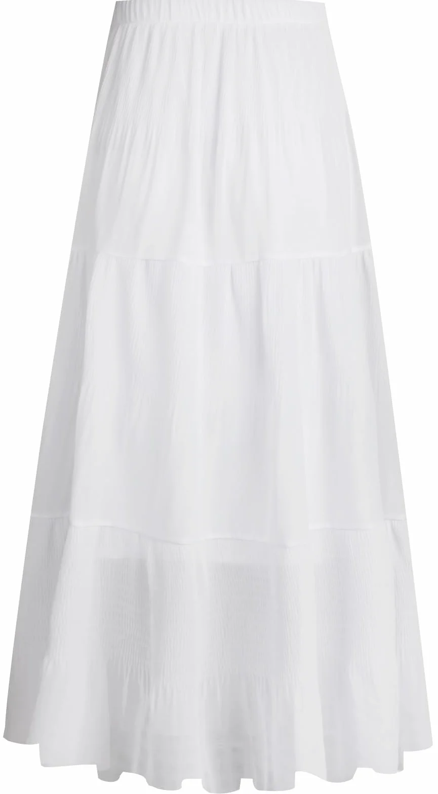 Genfien Faldas Largo Chiffon Mujer Cintura Elástica Alta Bohemia Maxi Falda Línea A Verano
