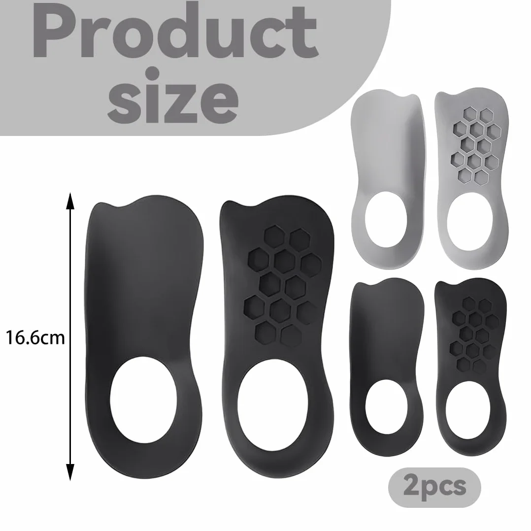 Plantillas Ortopédicas de Soporte del Arco para Fascitis Plantar, Alivio del Dolor del Talón, Absorción de Impactos, Antifatiga