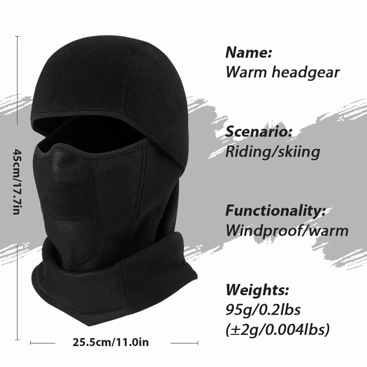 Pasamontañas 1/2 piezas de máscara facial completa invierno for ciclismo, a prueba viento, for motocicleta, transpirable, for deportes al aire libre, for hombre, for la cabeza(2 pcs)