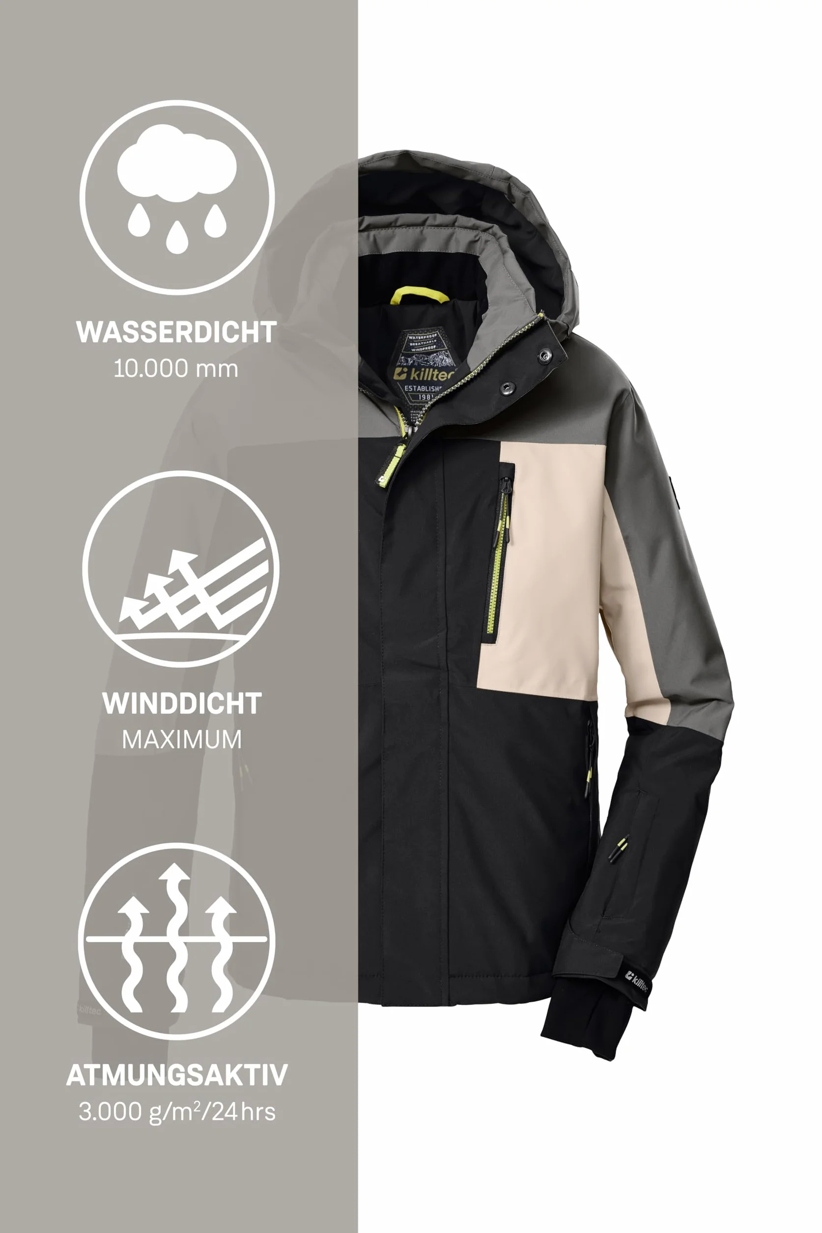 Killtec Ksw 200 Bys Chaqueta de esquí funcional con capucha protección nieve Niños