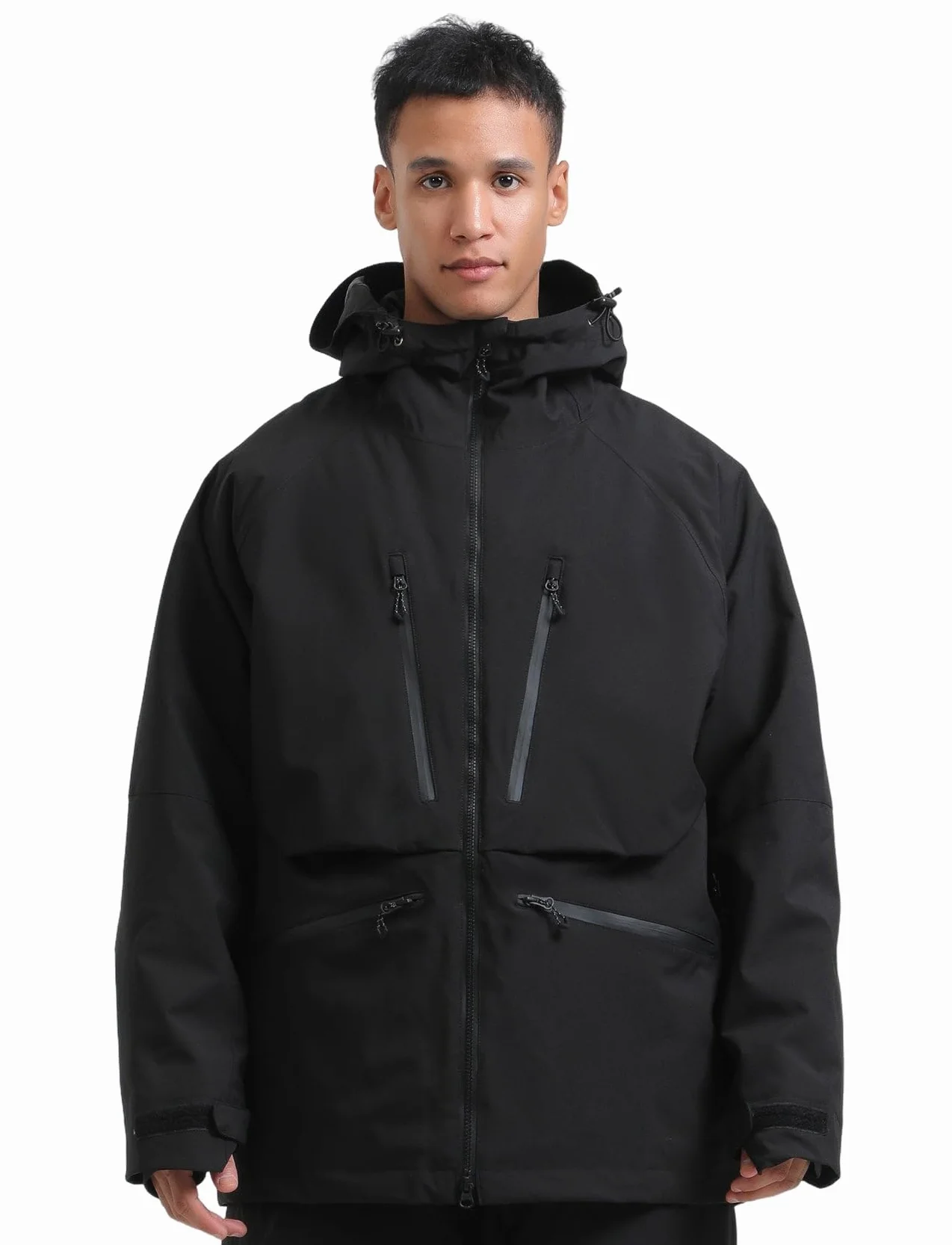GSOU SNOW Chaqueta de Esquí Holgados Chaqueta de Snowboard Baggy Impermeable Antiviento Transpirable Aislante Térmico con Capucha
