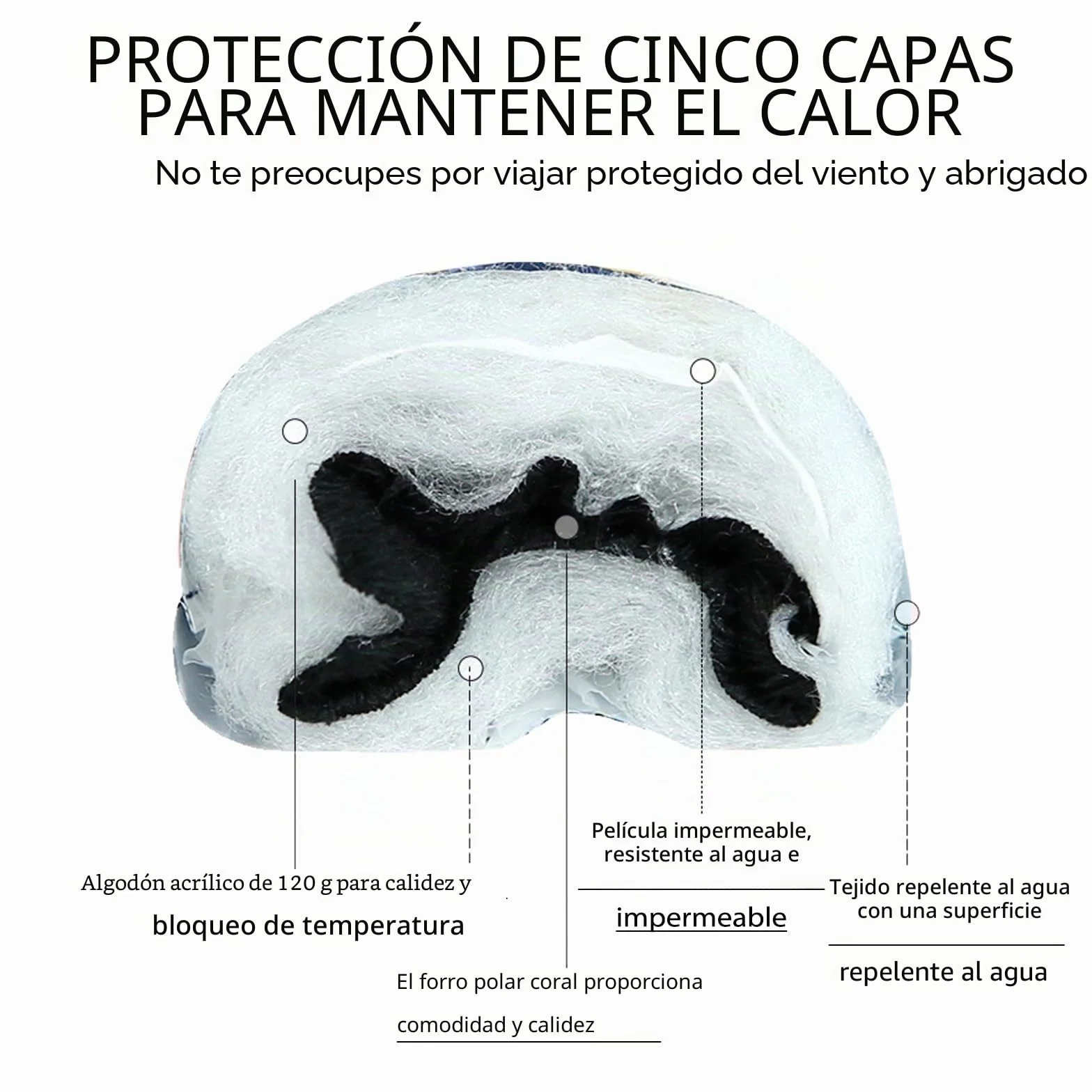 Guantes de Esquí Impermeables para Niños 7-9 Años