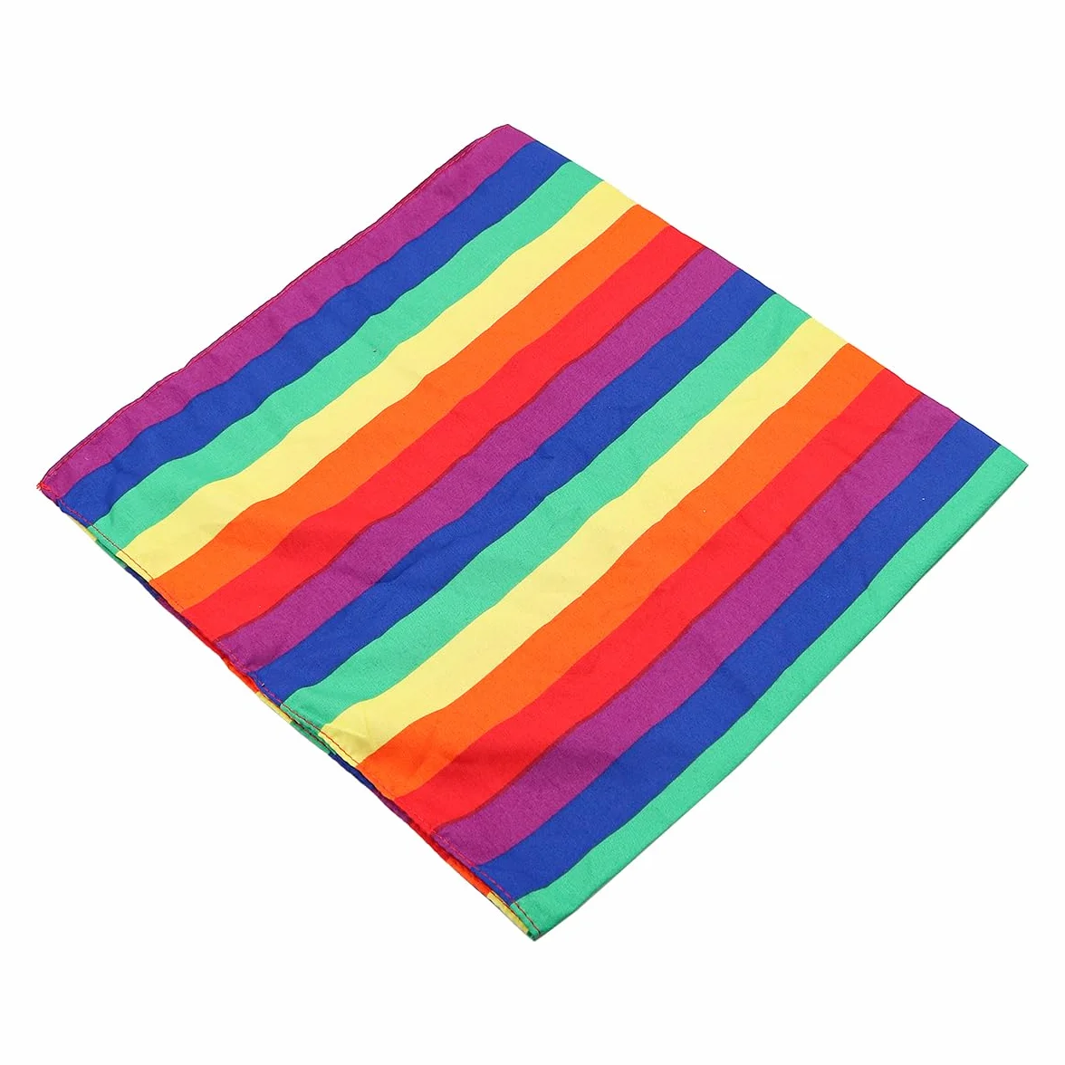 Paquete de 2 bandanas de arcoíris con rayas coloridas, diadema cuadrada del orgullo LGBT, accesorios para hombres y mujeres, disfraz de celebración de fiesta gay, blanco, 1
